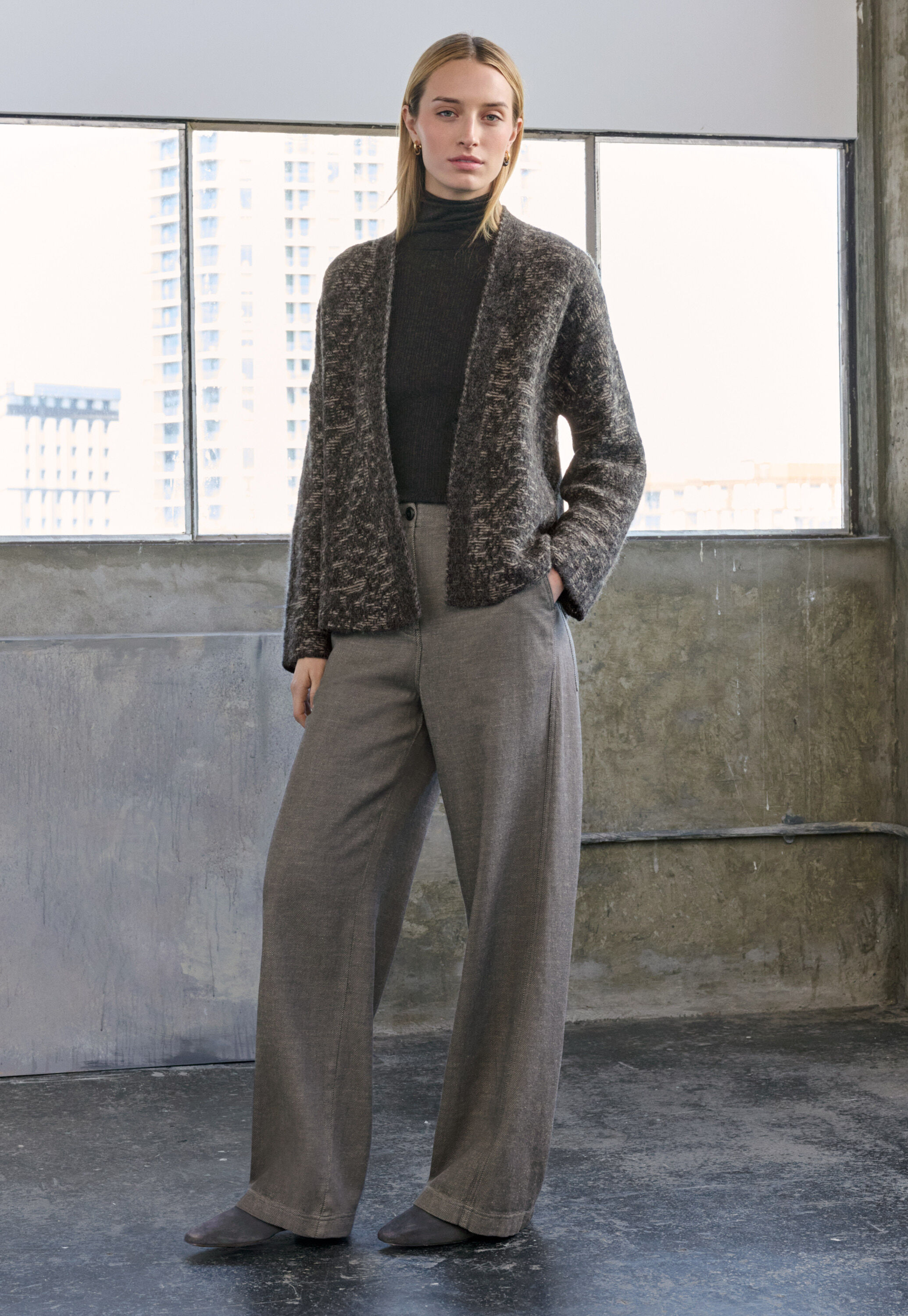 Kimono-Cardigan im Spitzenmuster