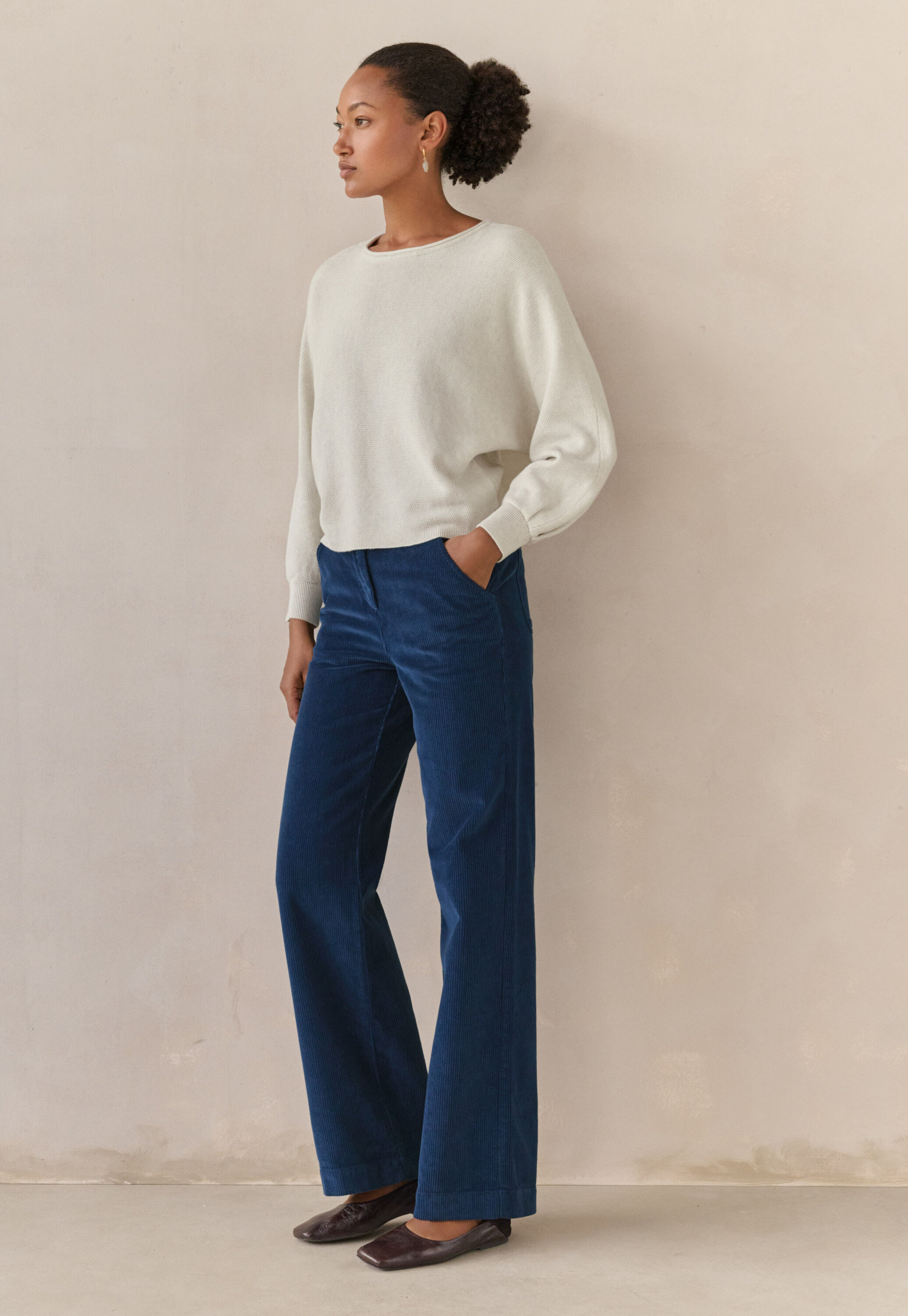Perlmuster-Dolman-Pullover
