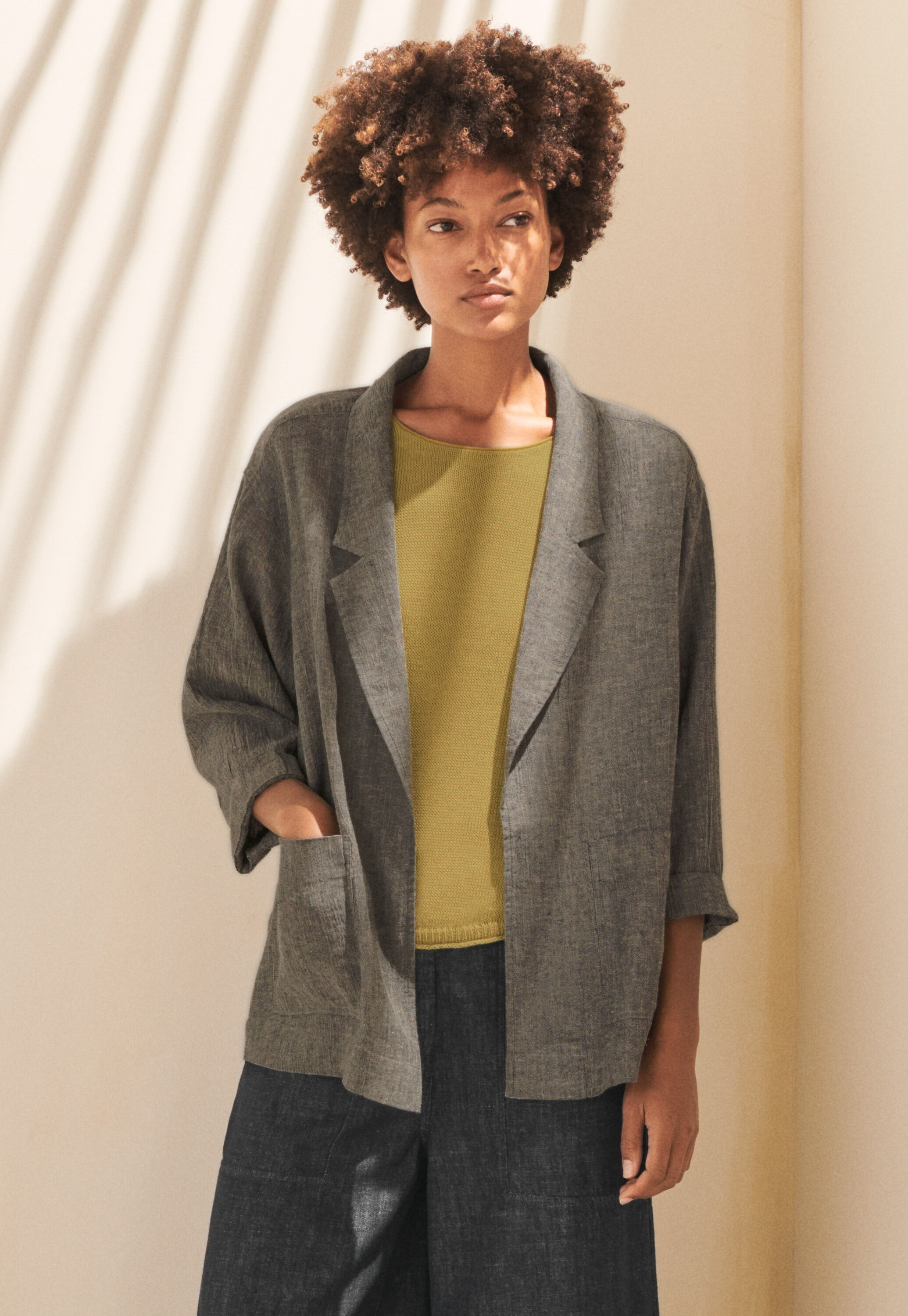 Verschlusslose Jacke