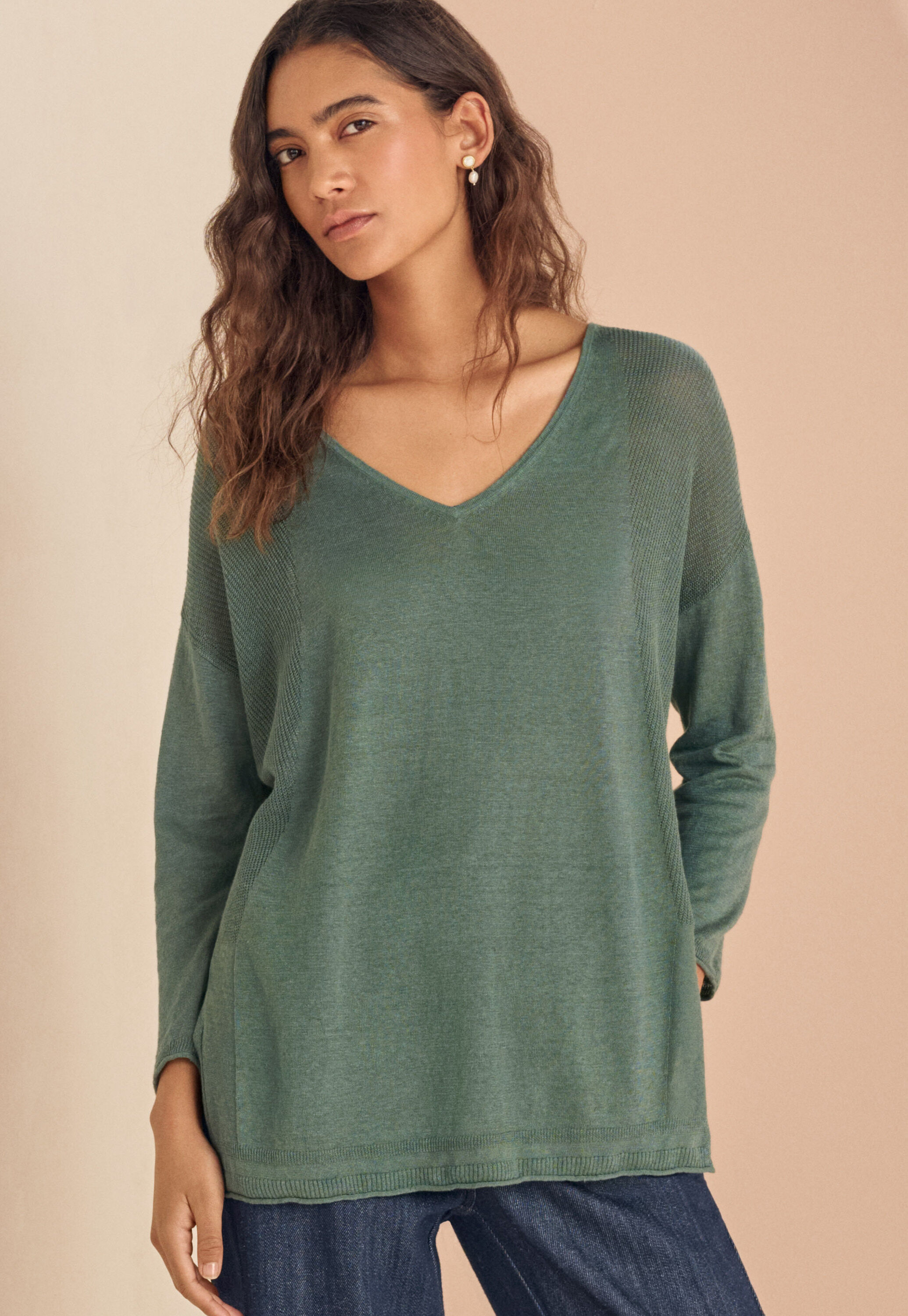 Pullover mit V-Ausschnitt