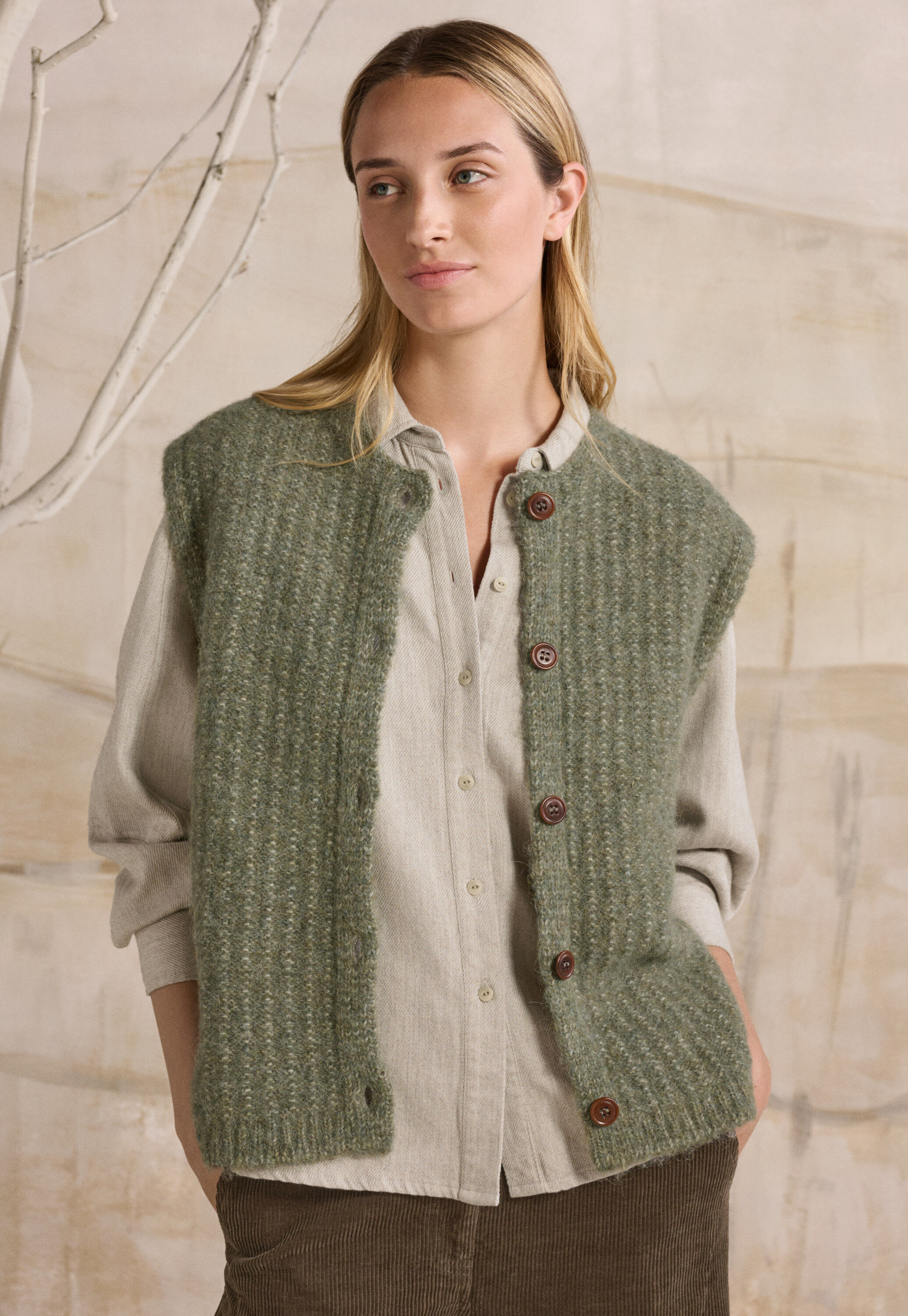 &Auml;rmelloser Cardigan