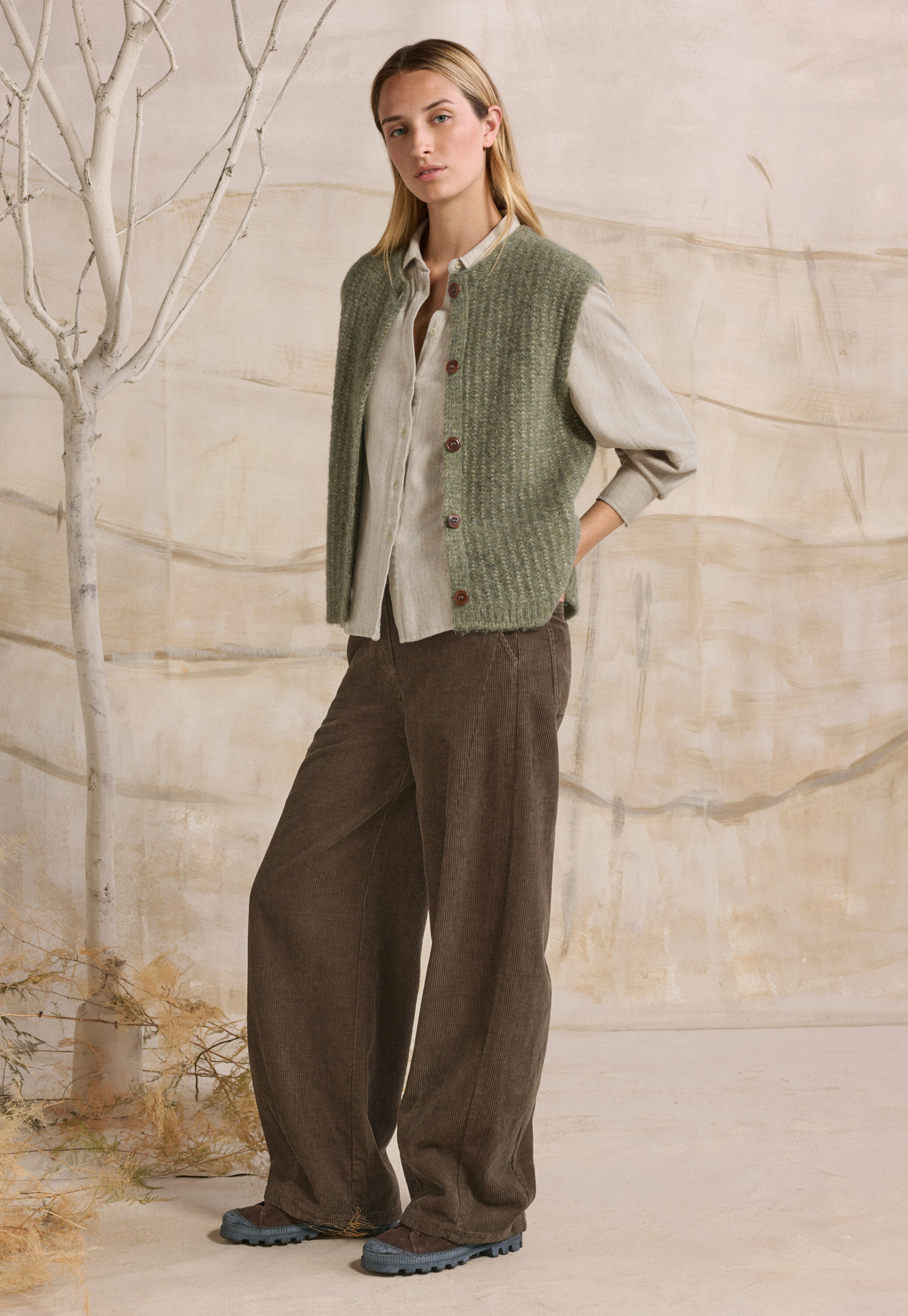 &Auml;rmelloser Cardigan