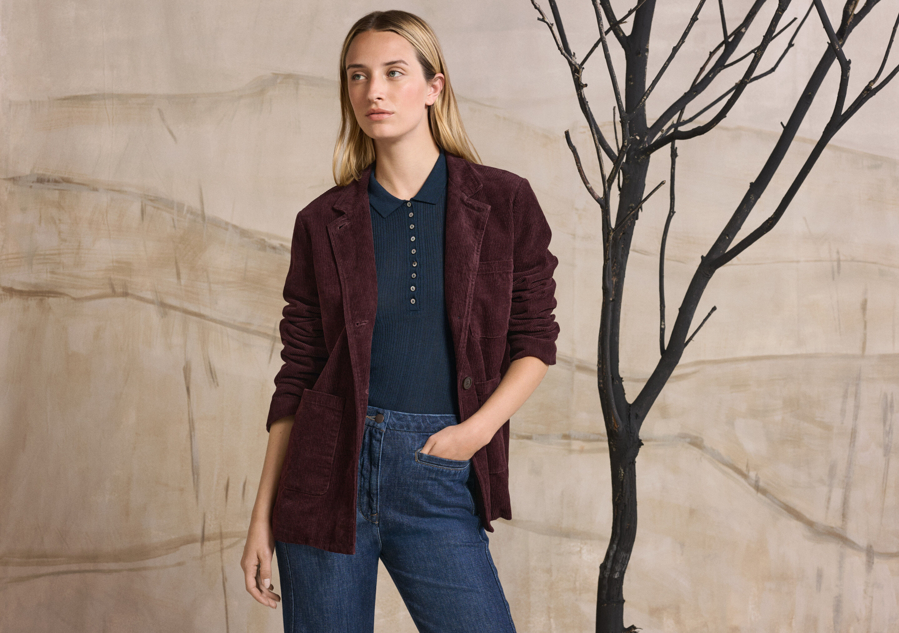 Jacke mit aufgesetzten Taschen