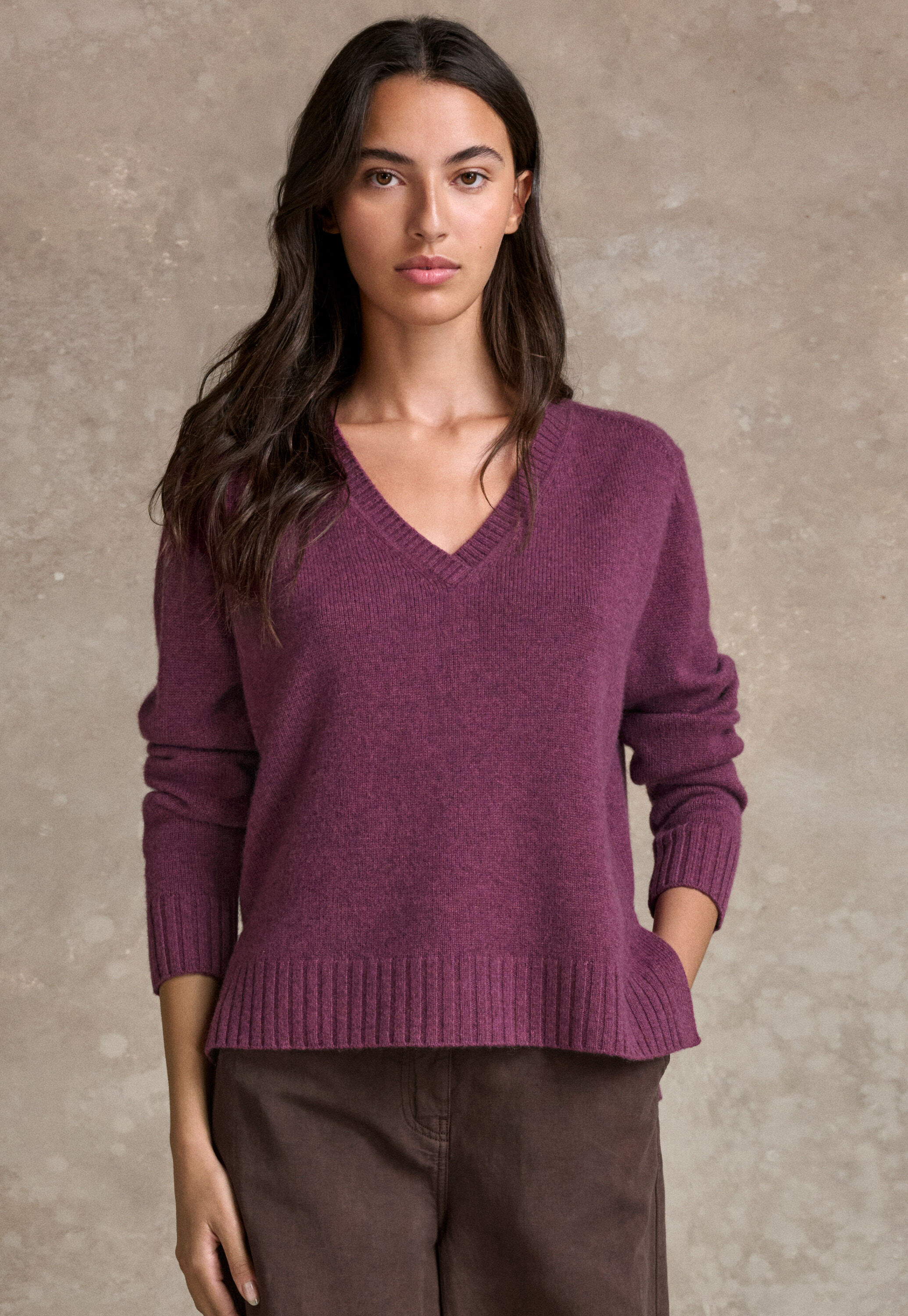Pullover mit V-Ausschnitt