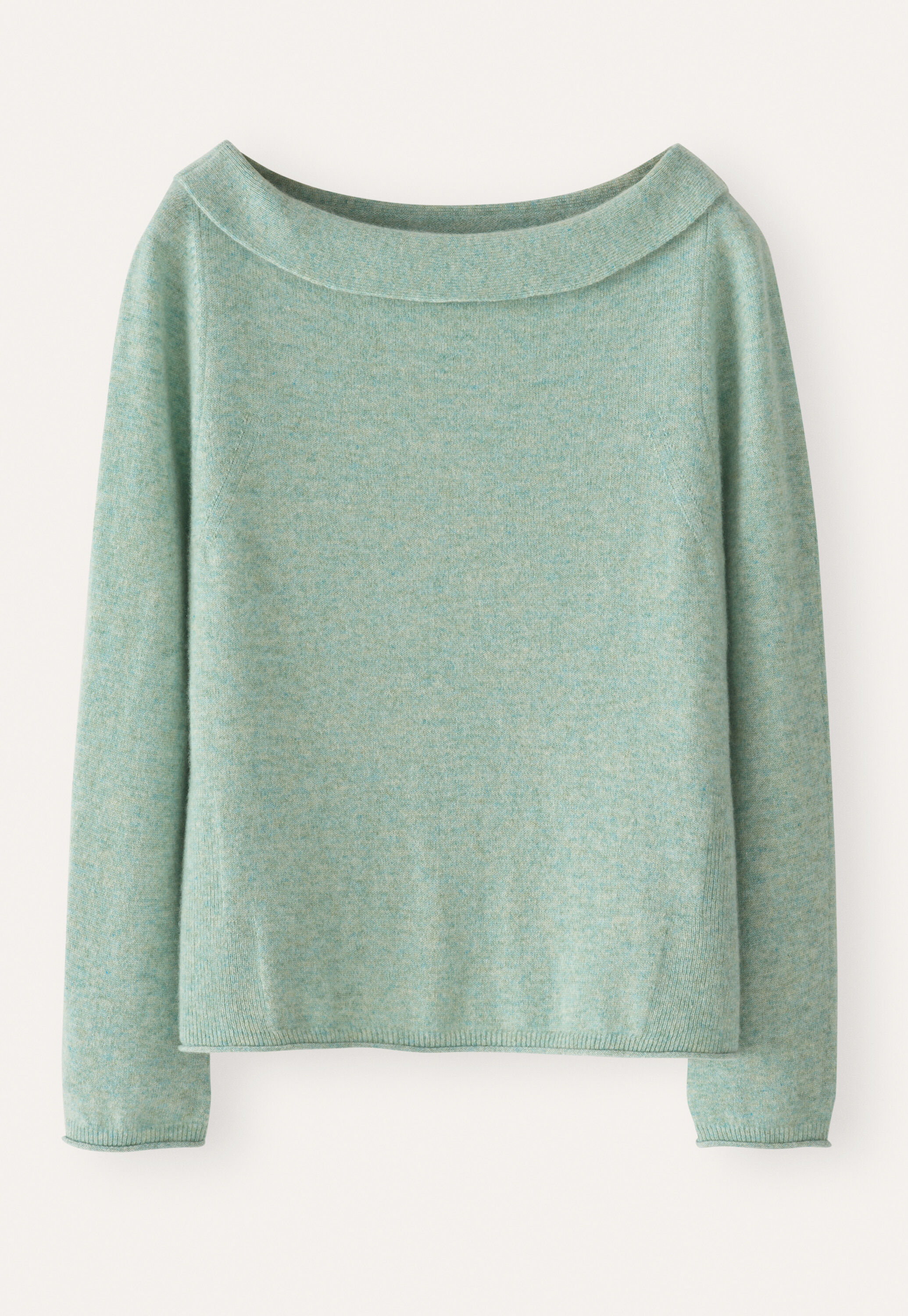 Pullover mit U-Boot-Kragen