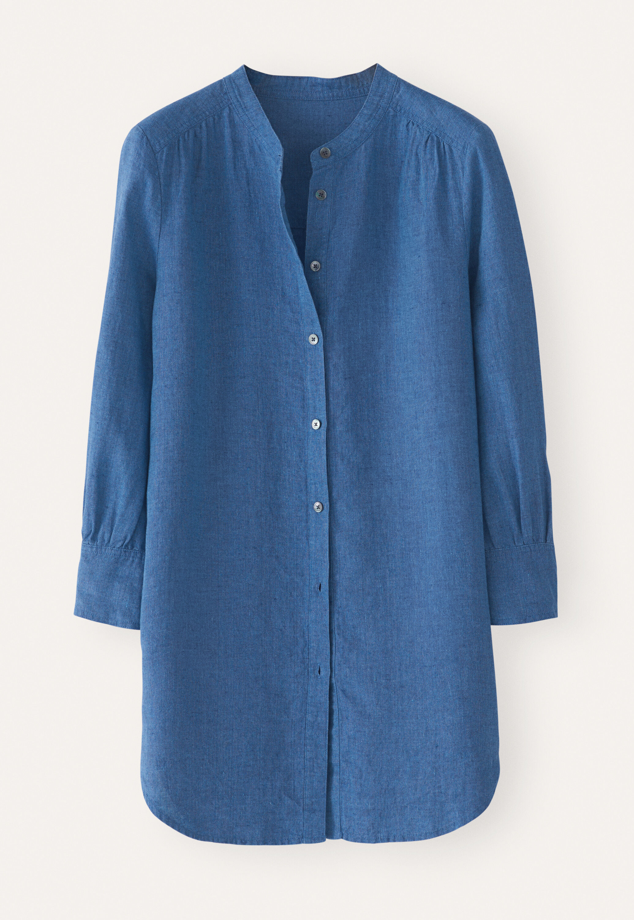 Lange Bluse mit geschwungenem Saum