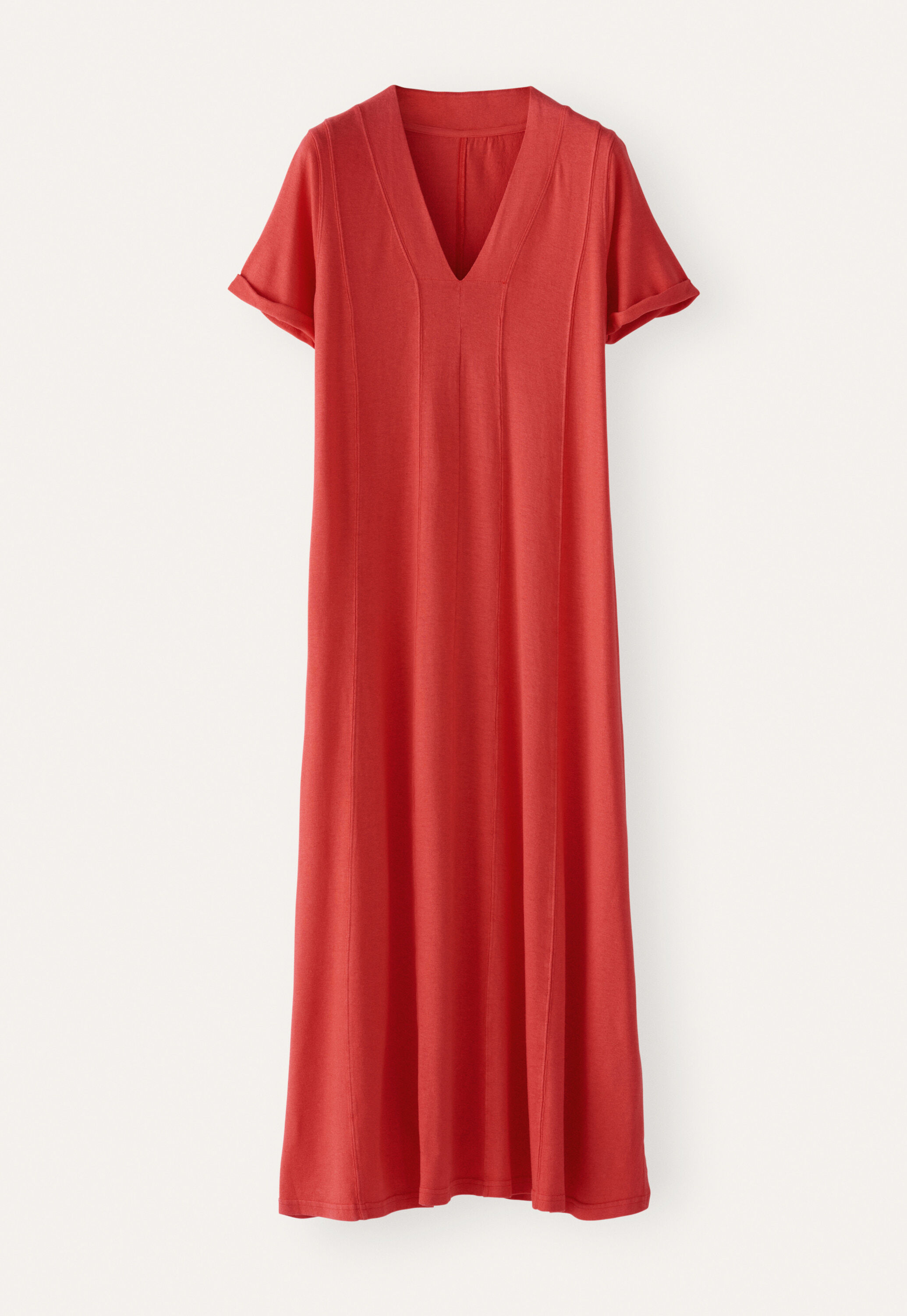Kleid mit V-Ausschnitt und Eins&auml;tzen