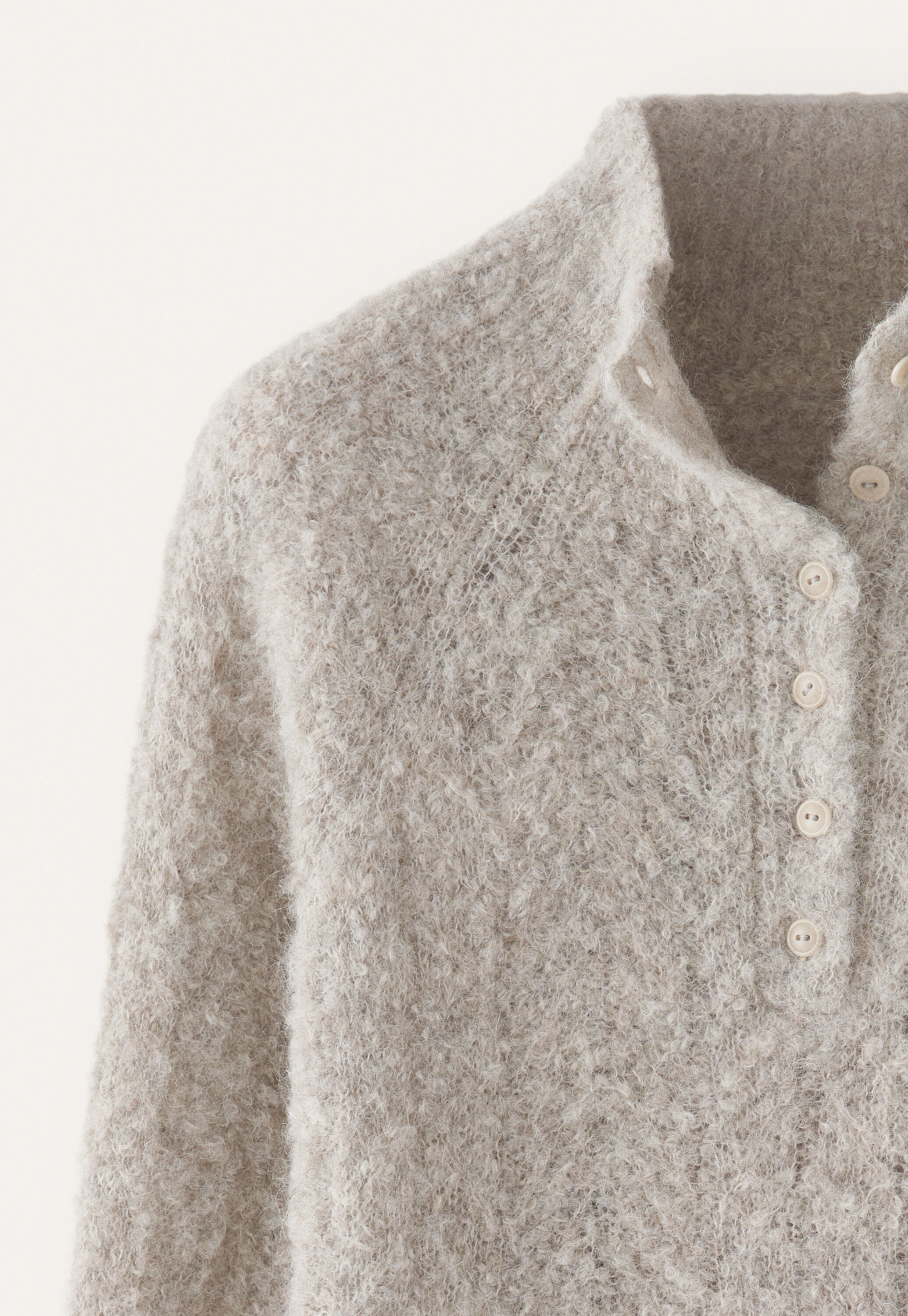 Pullover mit gekn&ouml;pftem Kragen