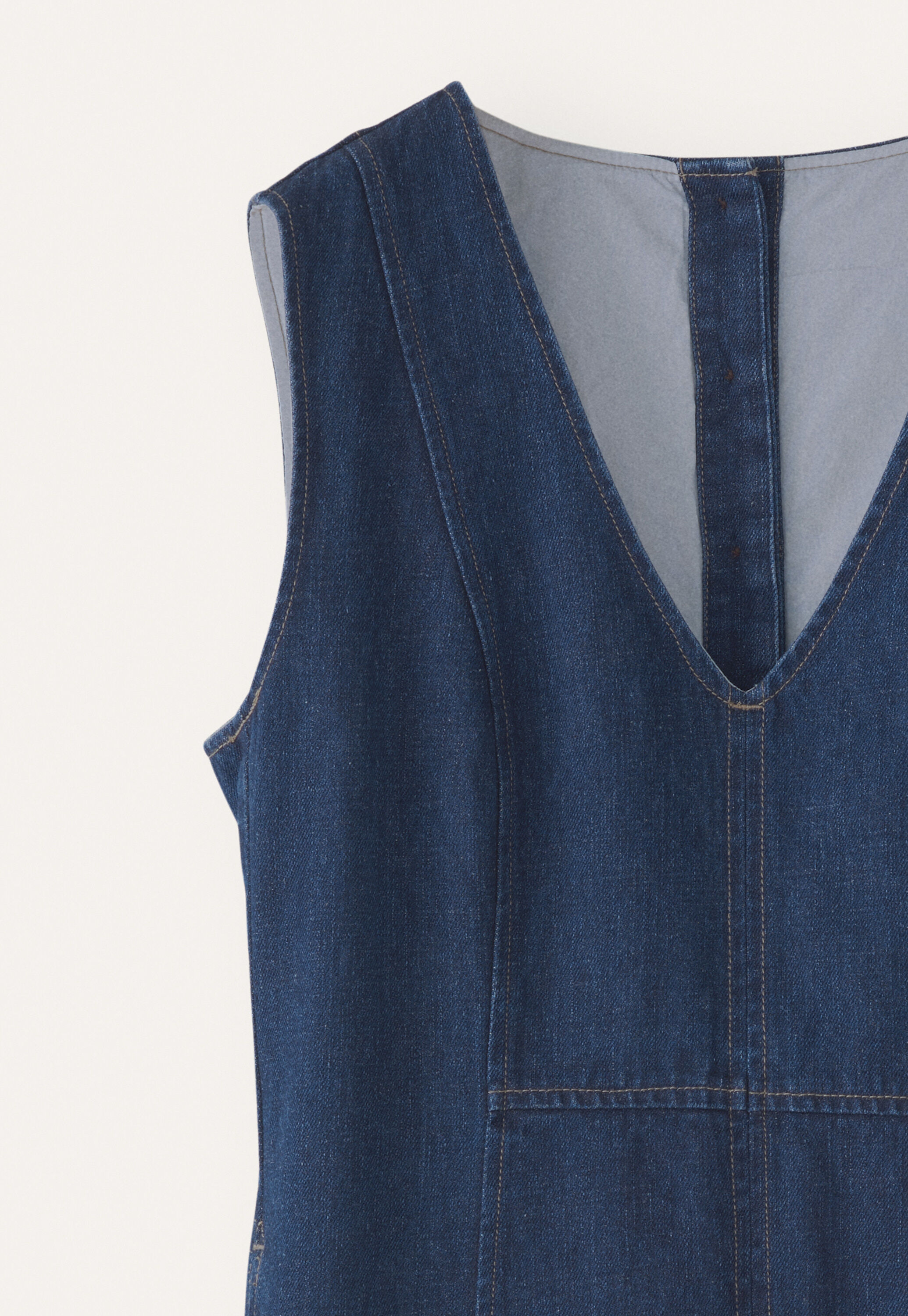 &Auml;rmelloses Indigo-Kleid