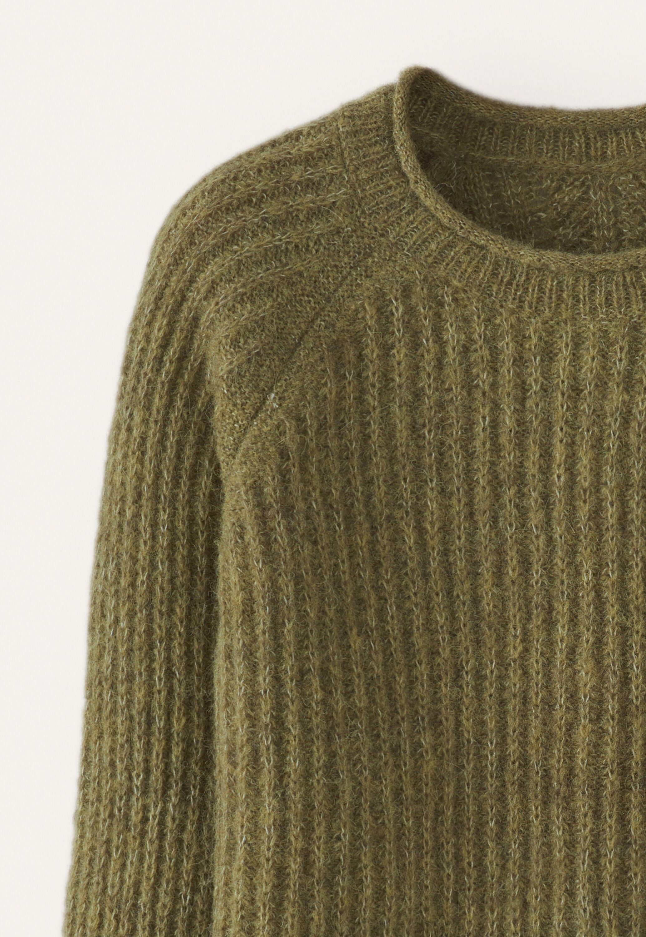 Ripppullover mit Rundhalsausschnitt
