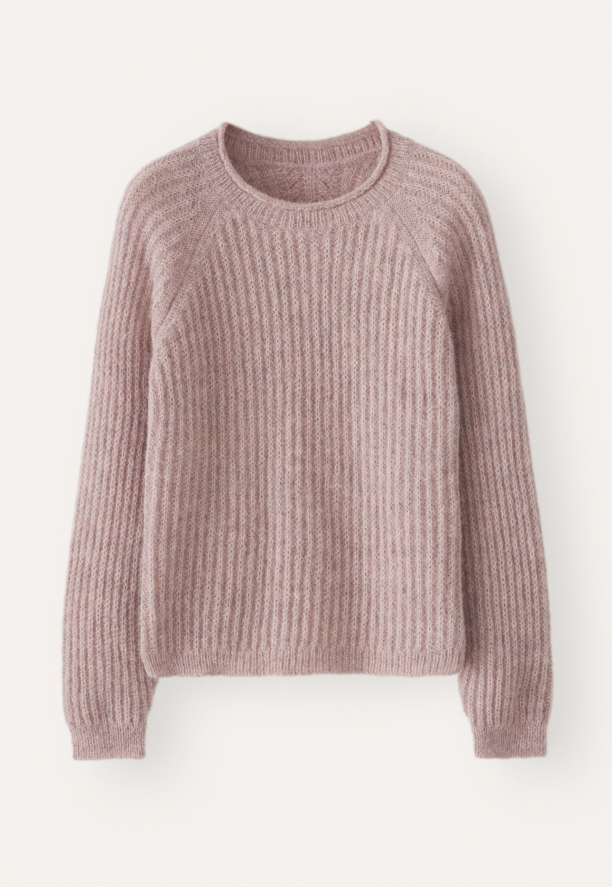 Ripppullover mit Rundhalsausschnitt