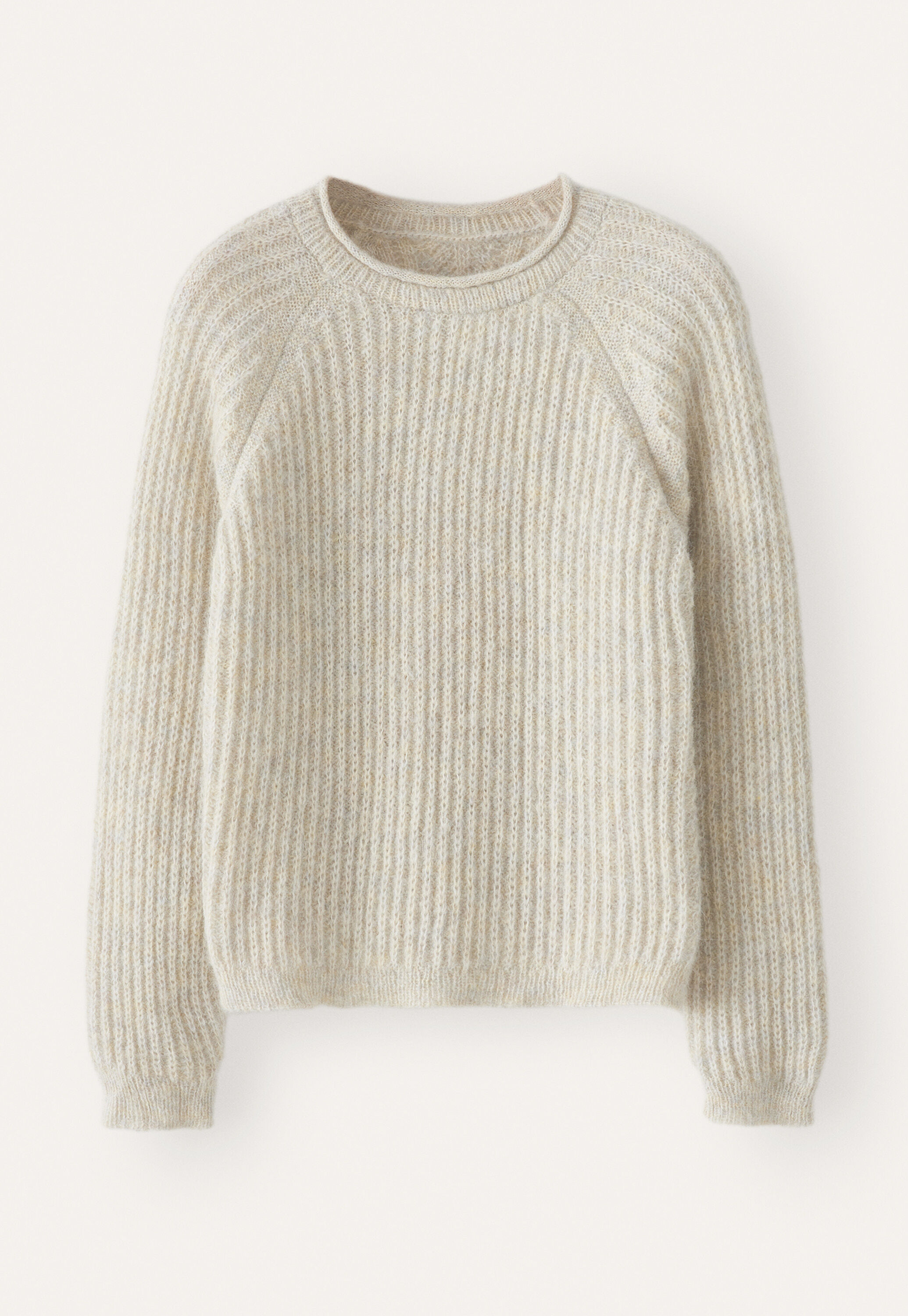 Ripppullover mit Rundhalsausschnitt