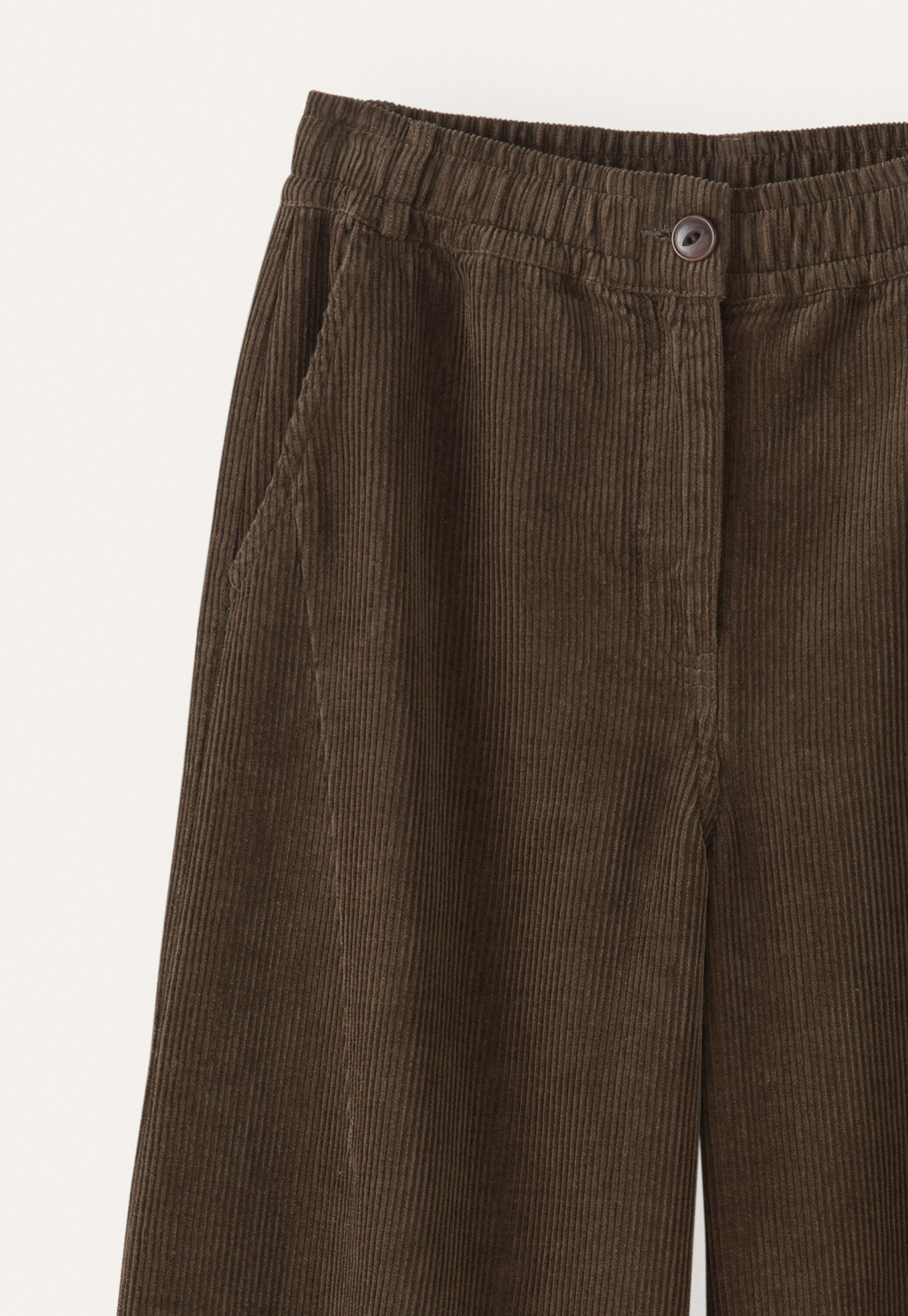 Cordhose mit Abn&auml;hern am Saum
