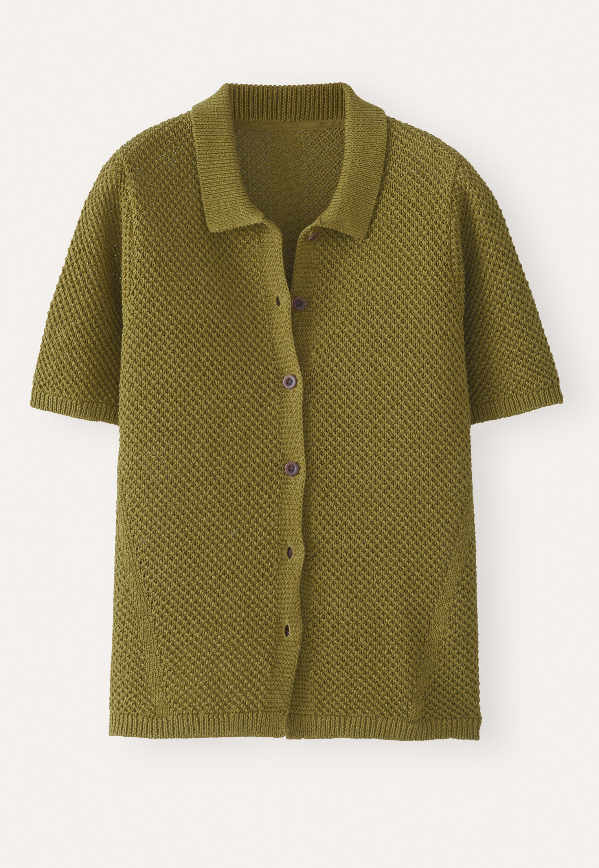 Cardigan mit Kragen im Perlmuster