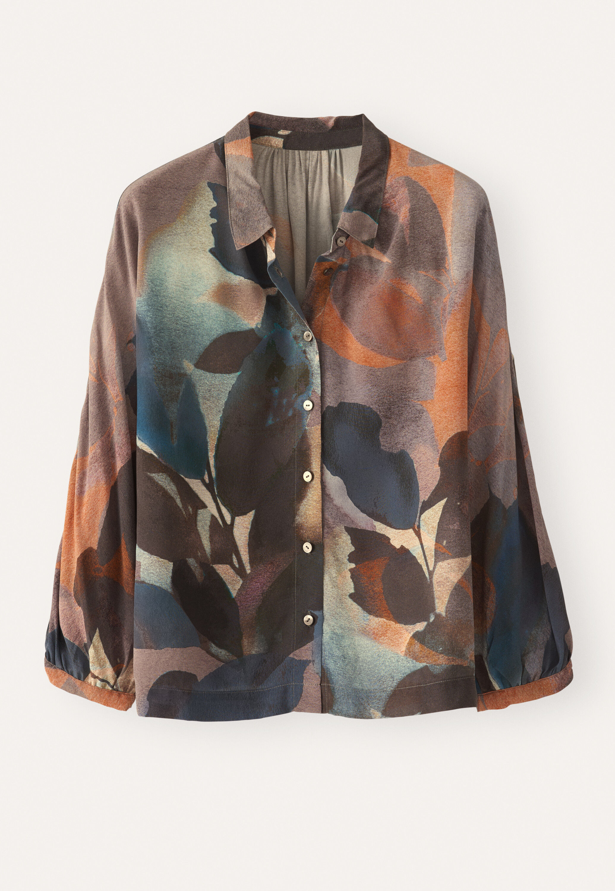 Print-Bluse mit angeschnittenen &Auml;rmeln