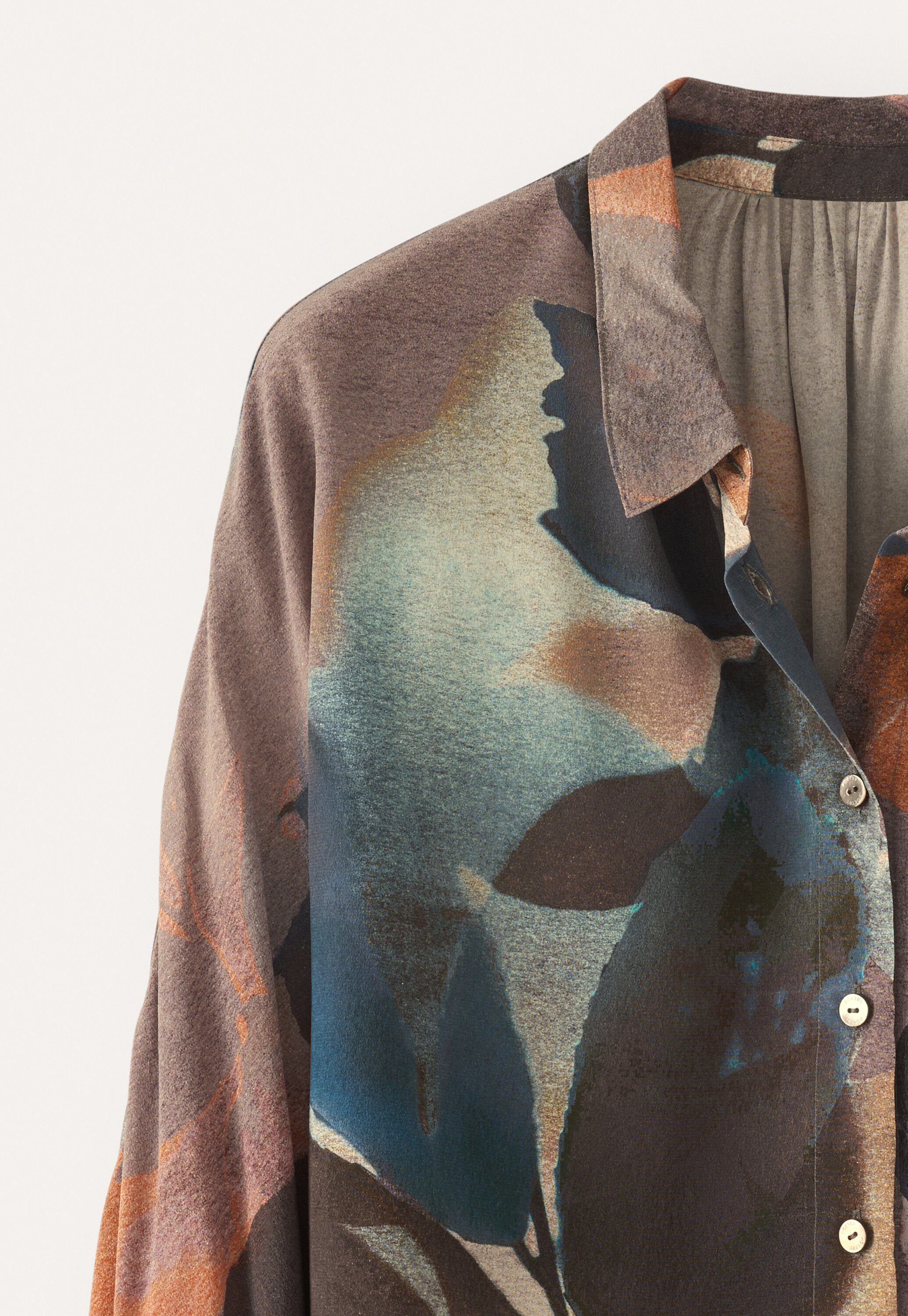 Print-Bluse mit angeschnittenen &Auml;rmeln