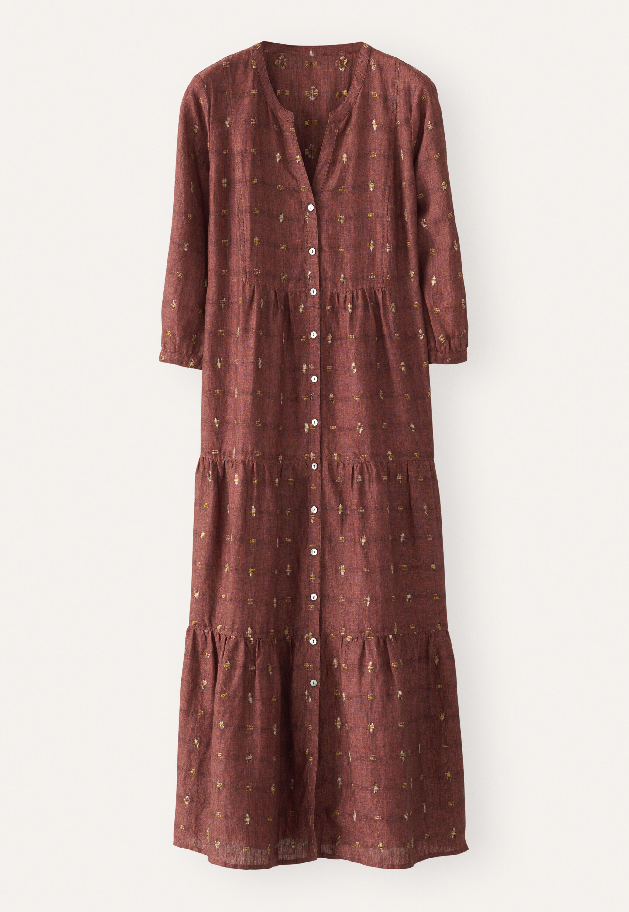 Kleid aus geklipptem Dobby-Gewebe