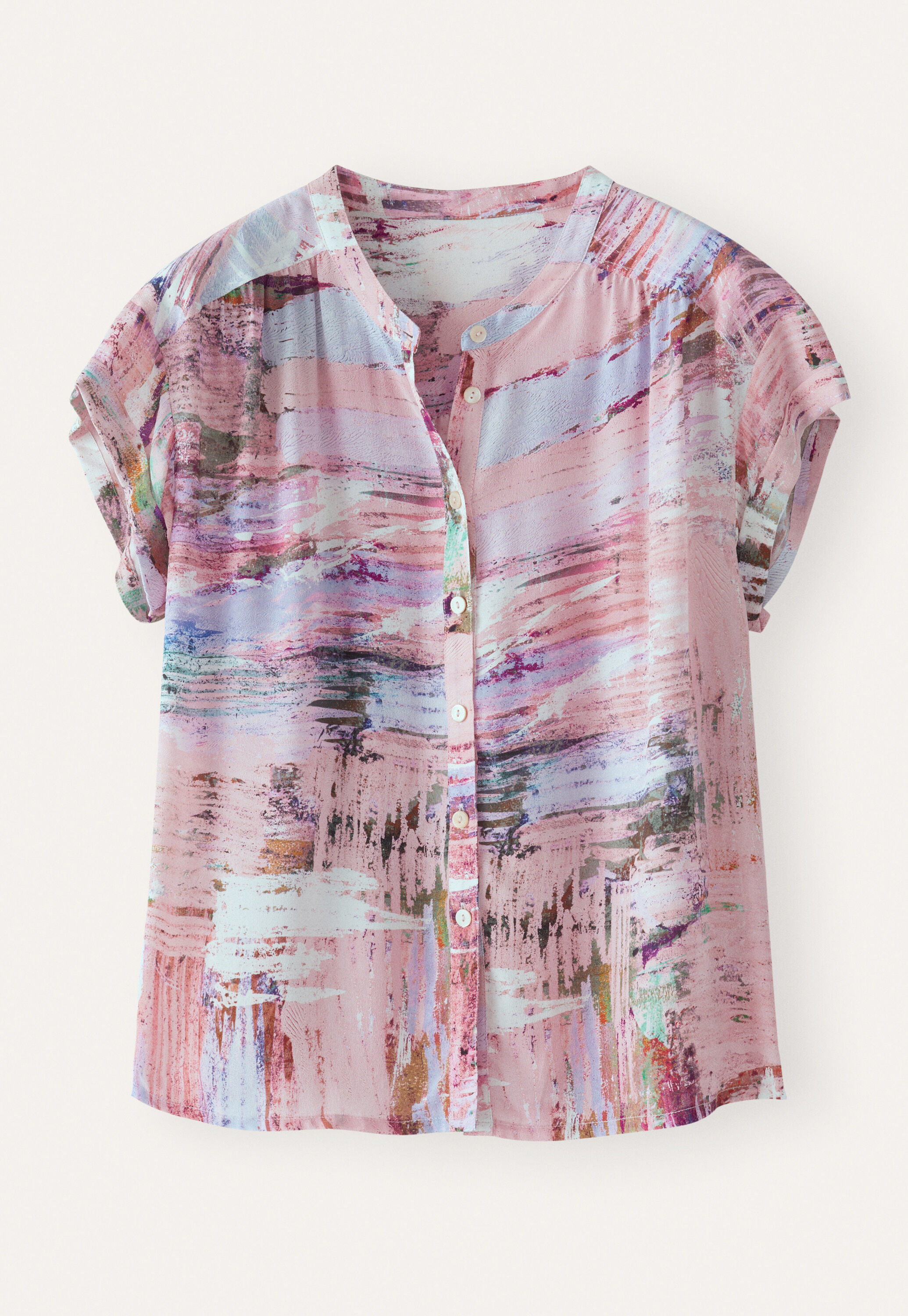 Bedruckte, kastige Bluse