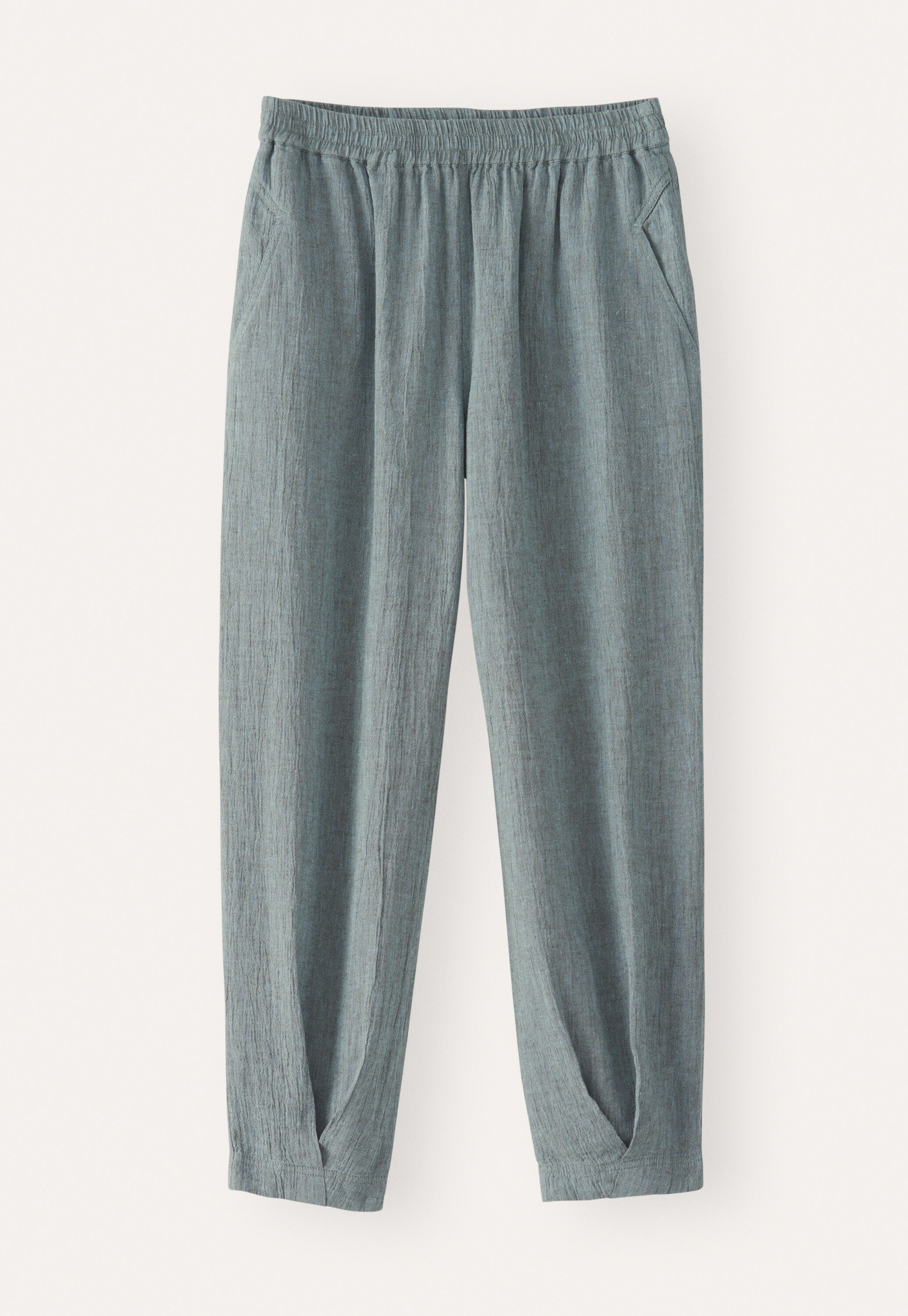 Schmal zulaufende Crinkle-Hose