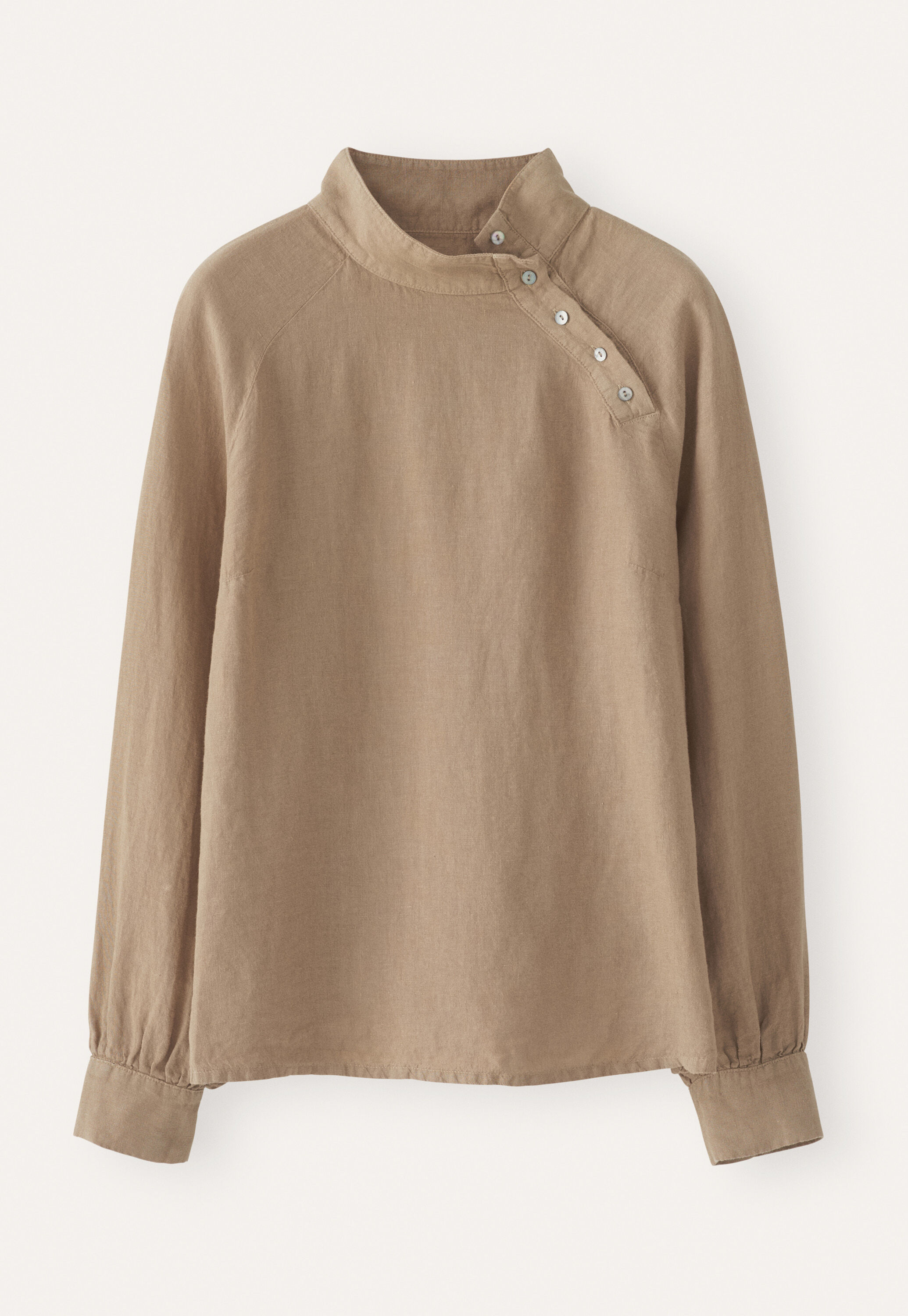 Bluse mit Trichterkragen