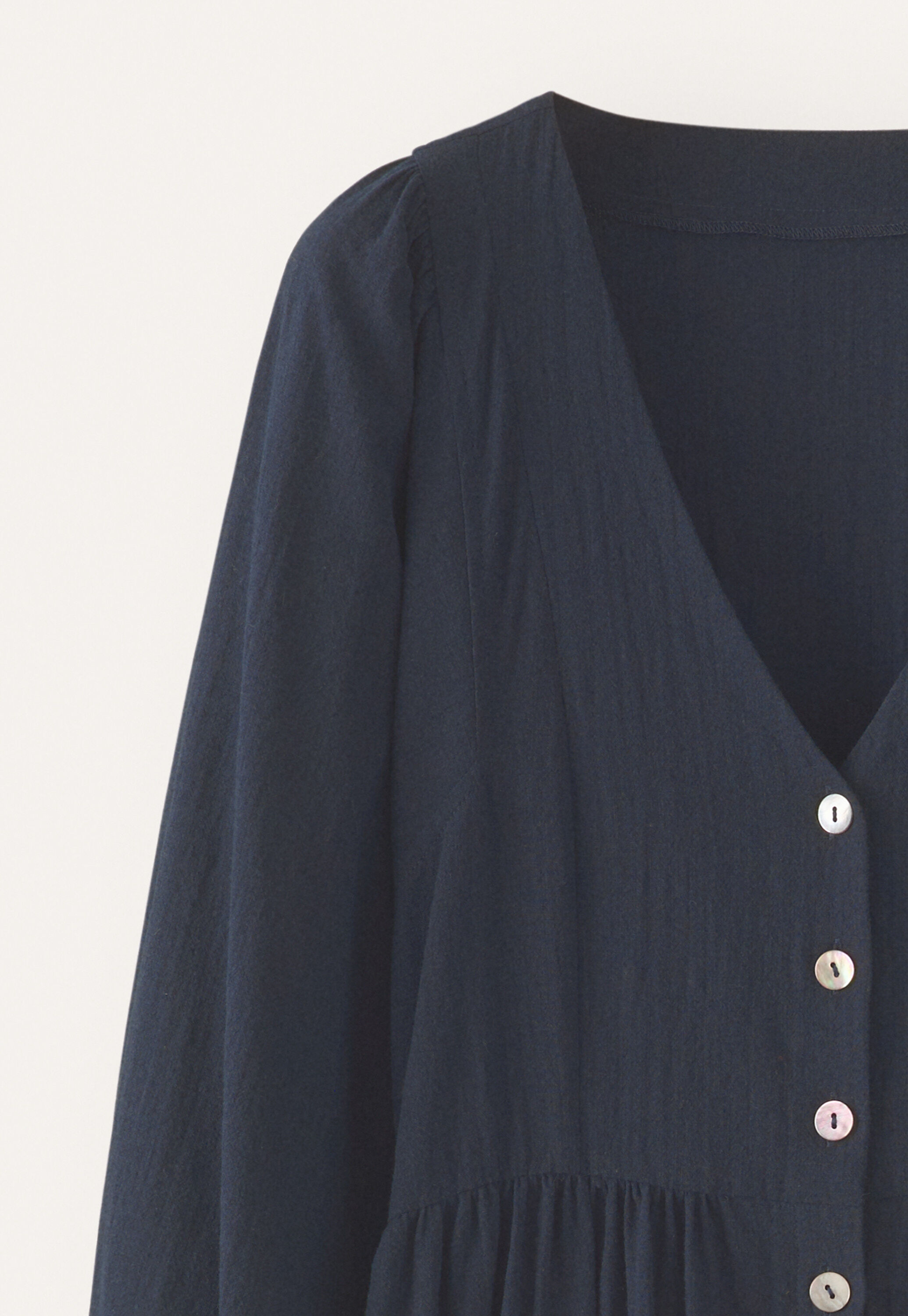 Kleid mit gerafften &Auml;rmeln