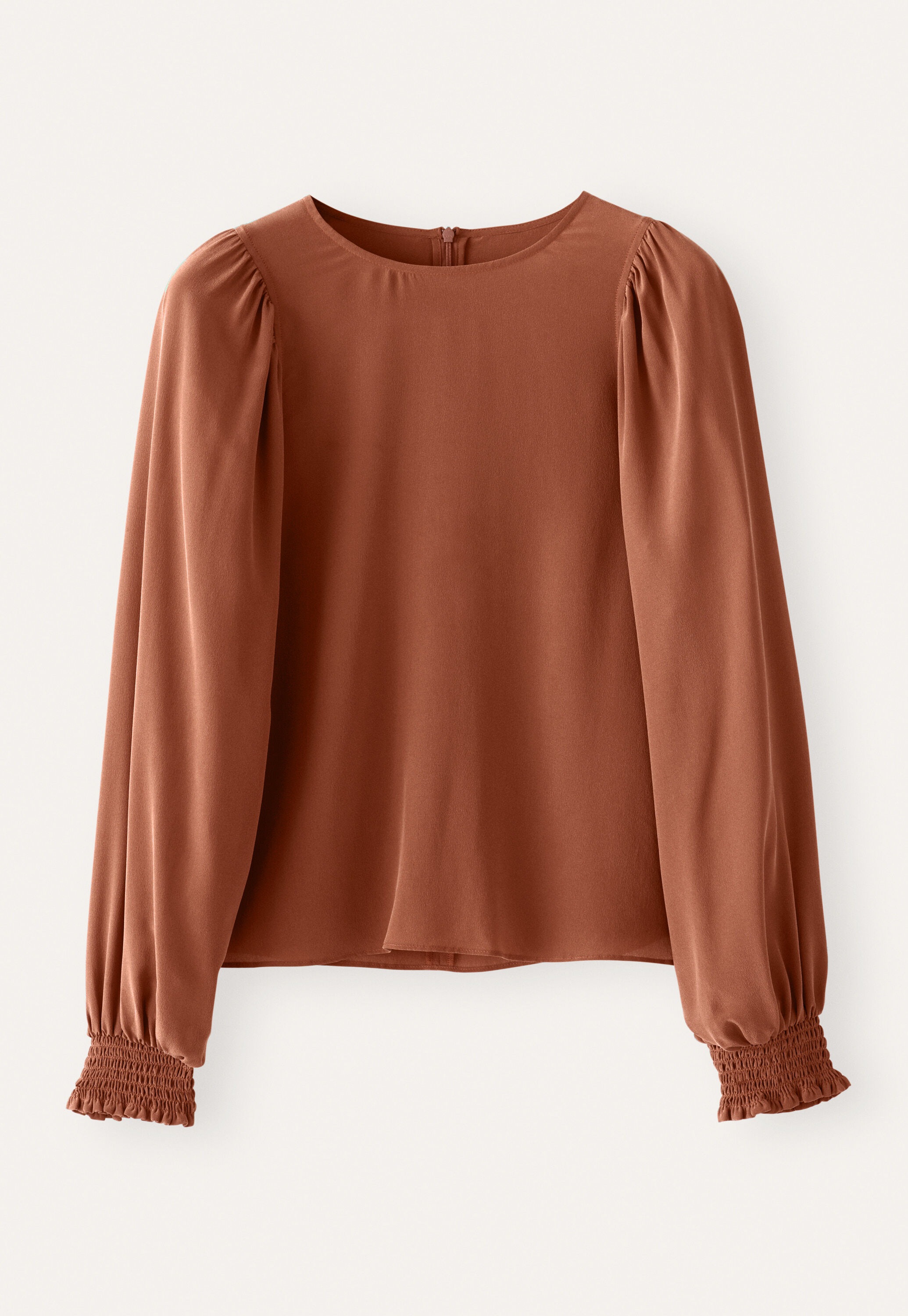 Bluse mit gerafften &Auml;rmeln