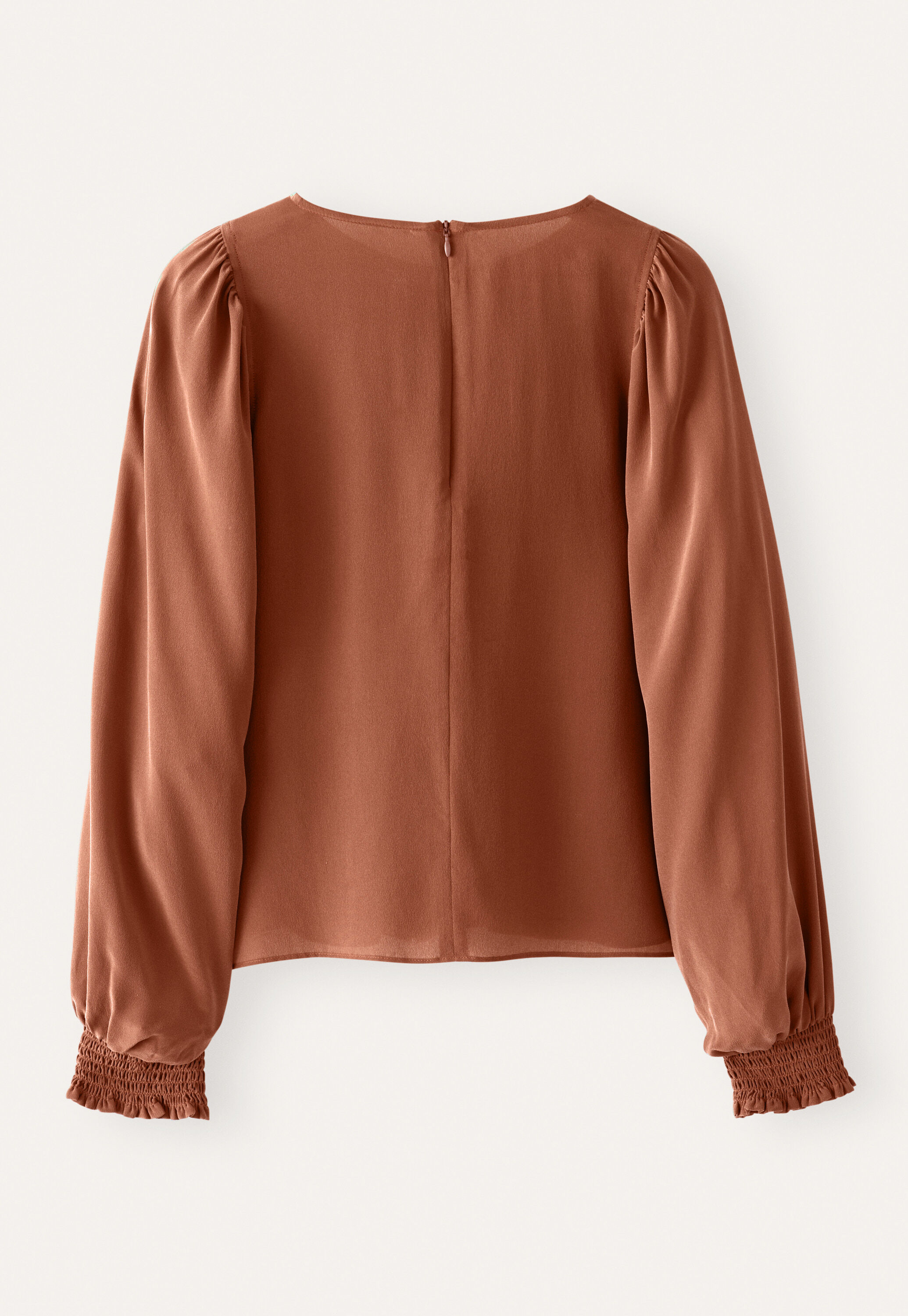Bluse mit gerafften &Auml;rmeln
