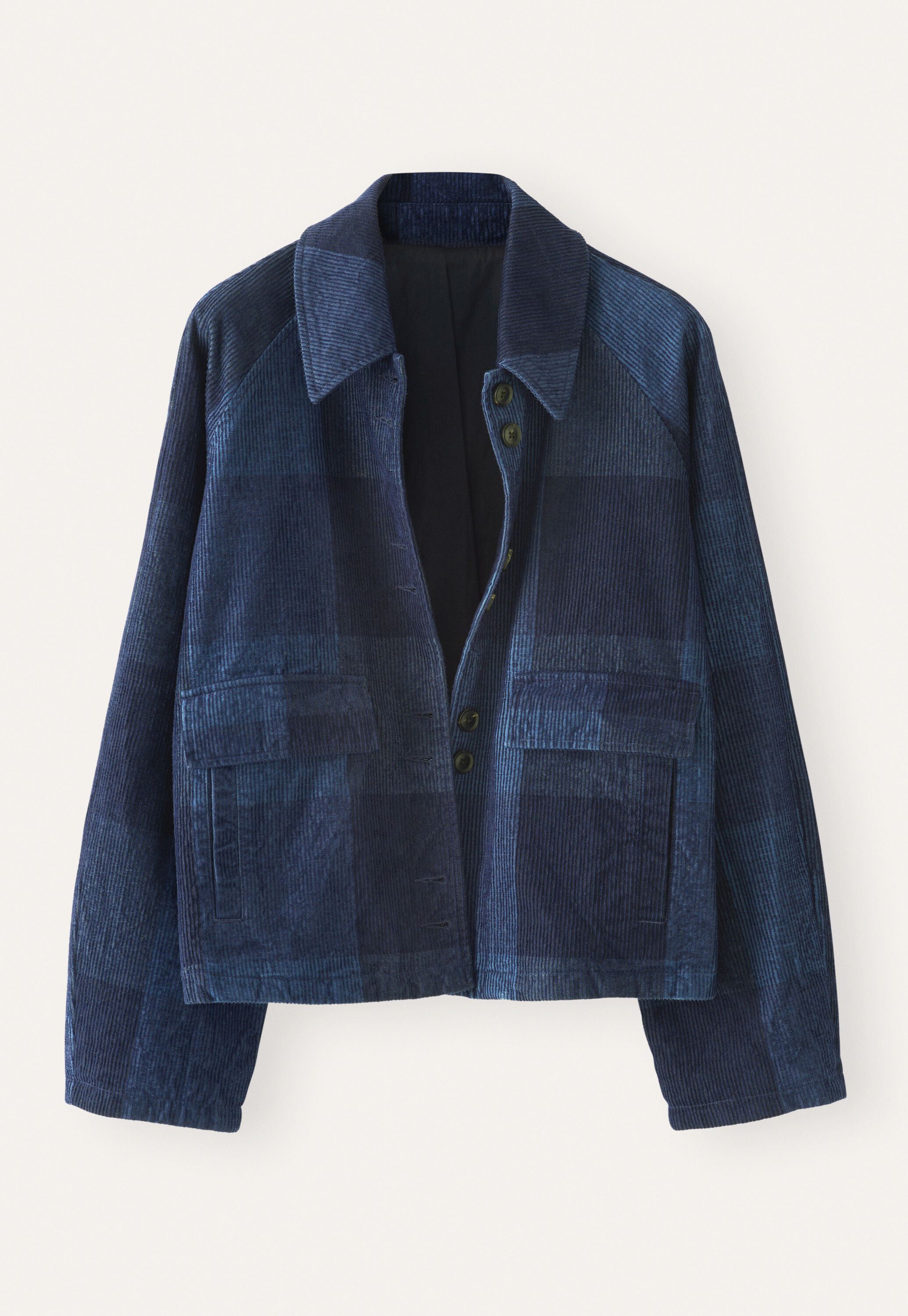 Karierte Cordjacke