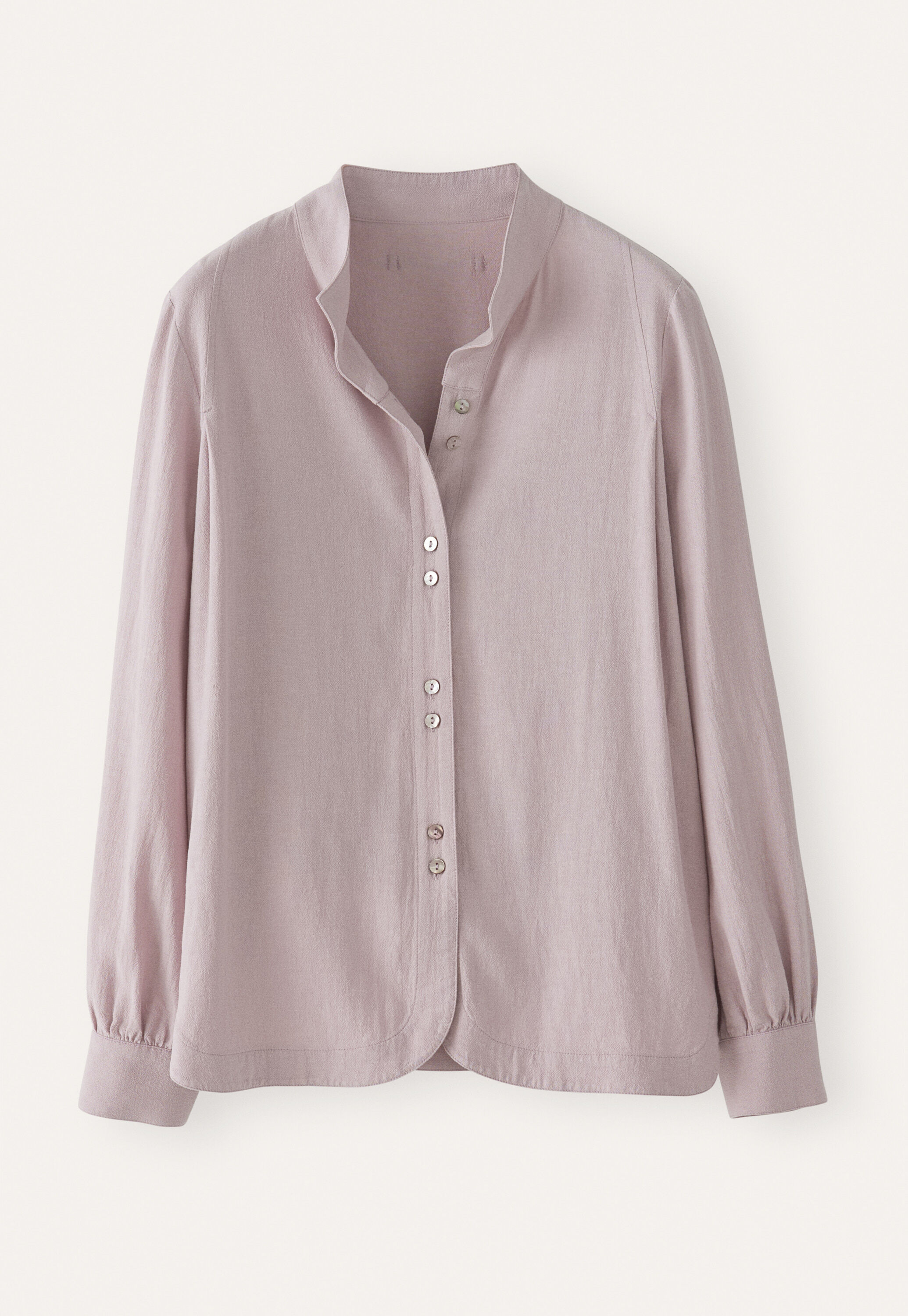 Bluse mit Trichterkragen