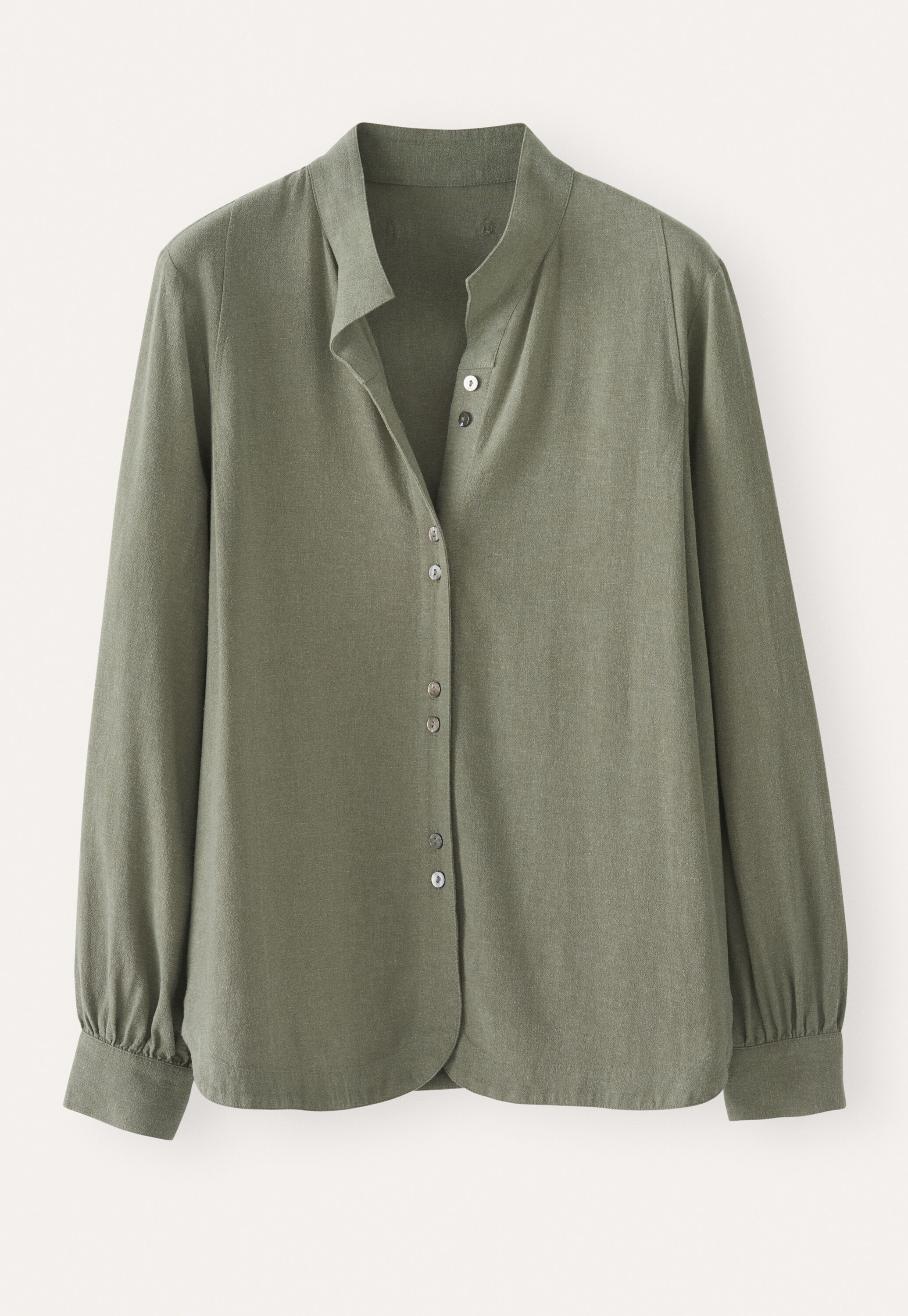Bluse mit Trichterkragen