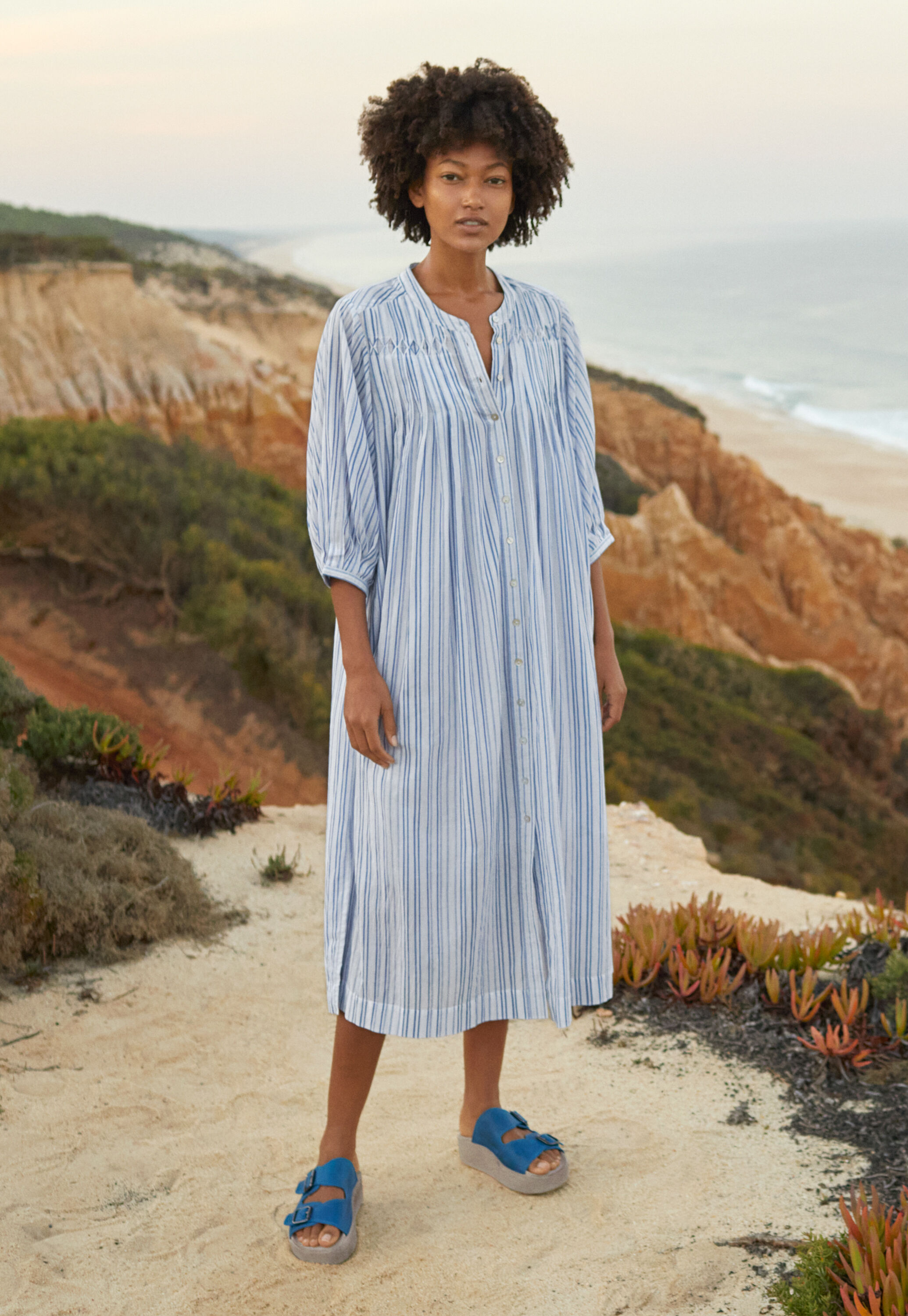 Gestreiftes Maxikleid