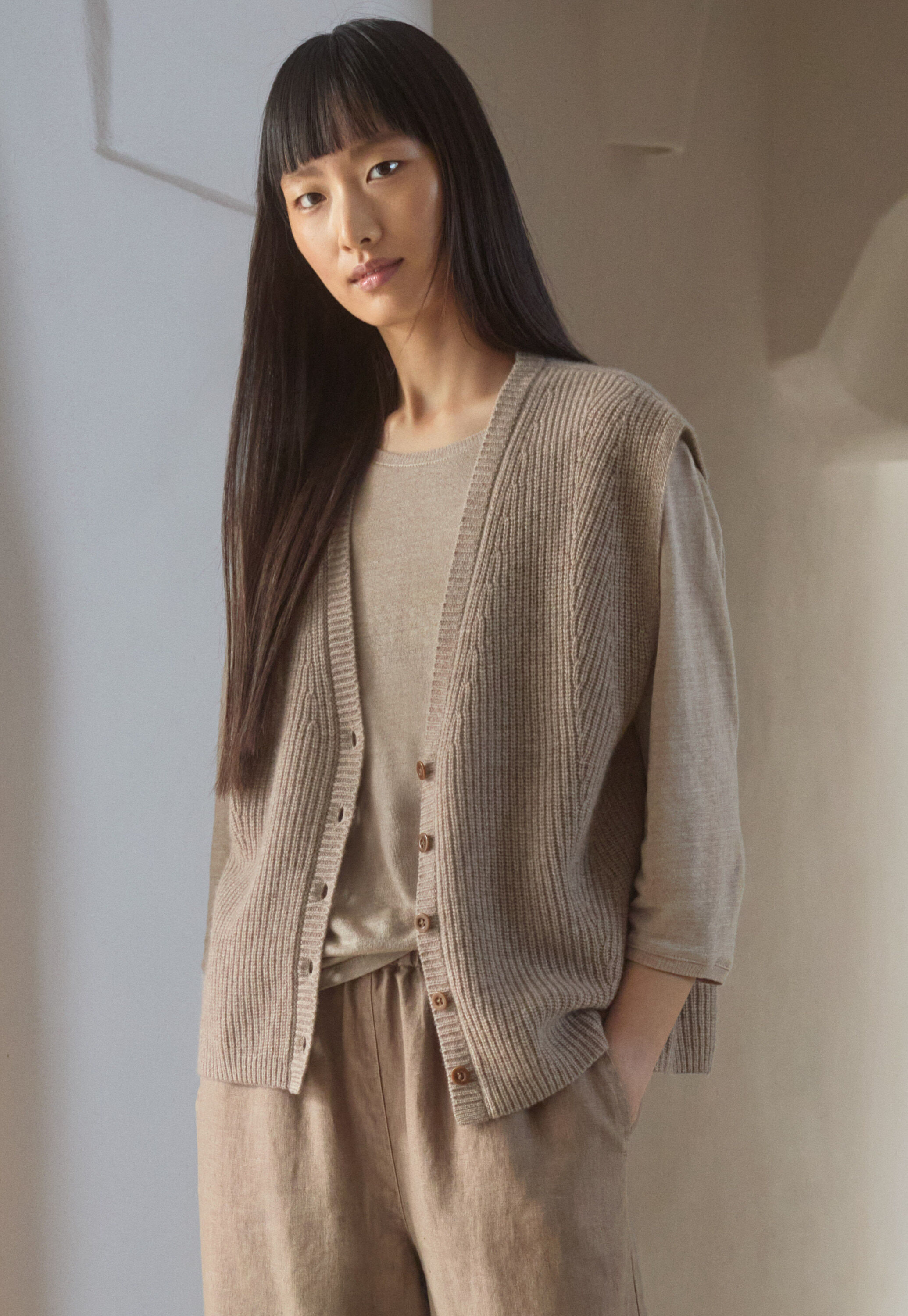 &Auml;rmelloser Cardigan