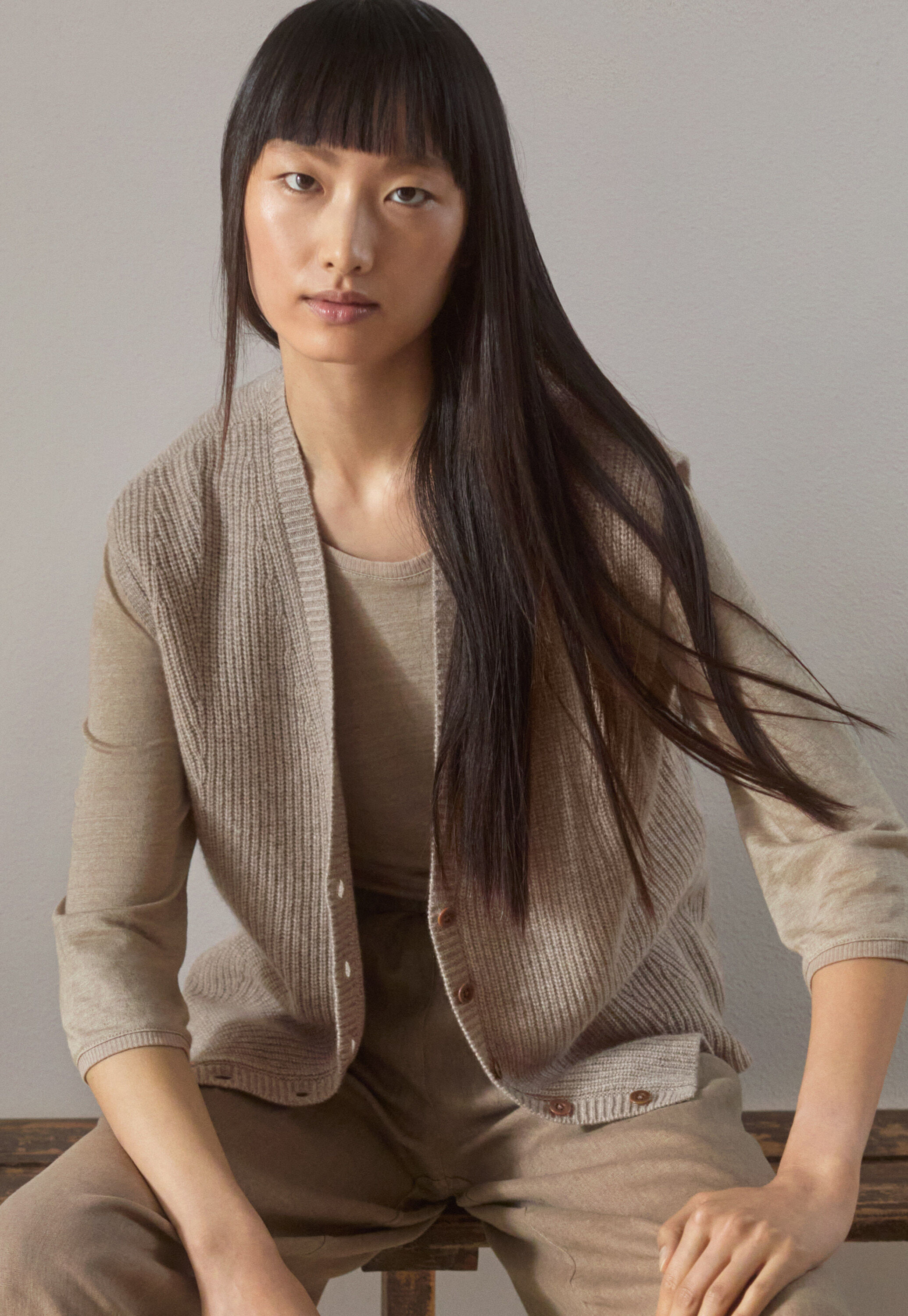 &Auml;rmelloser Cardigan