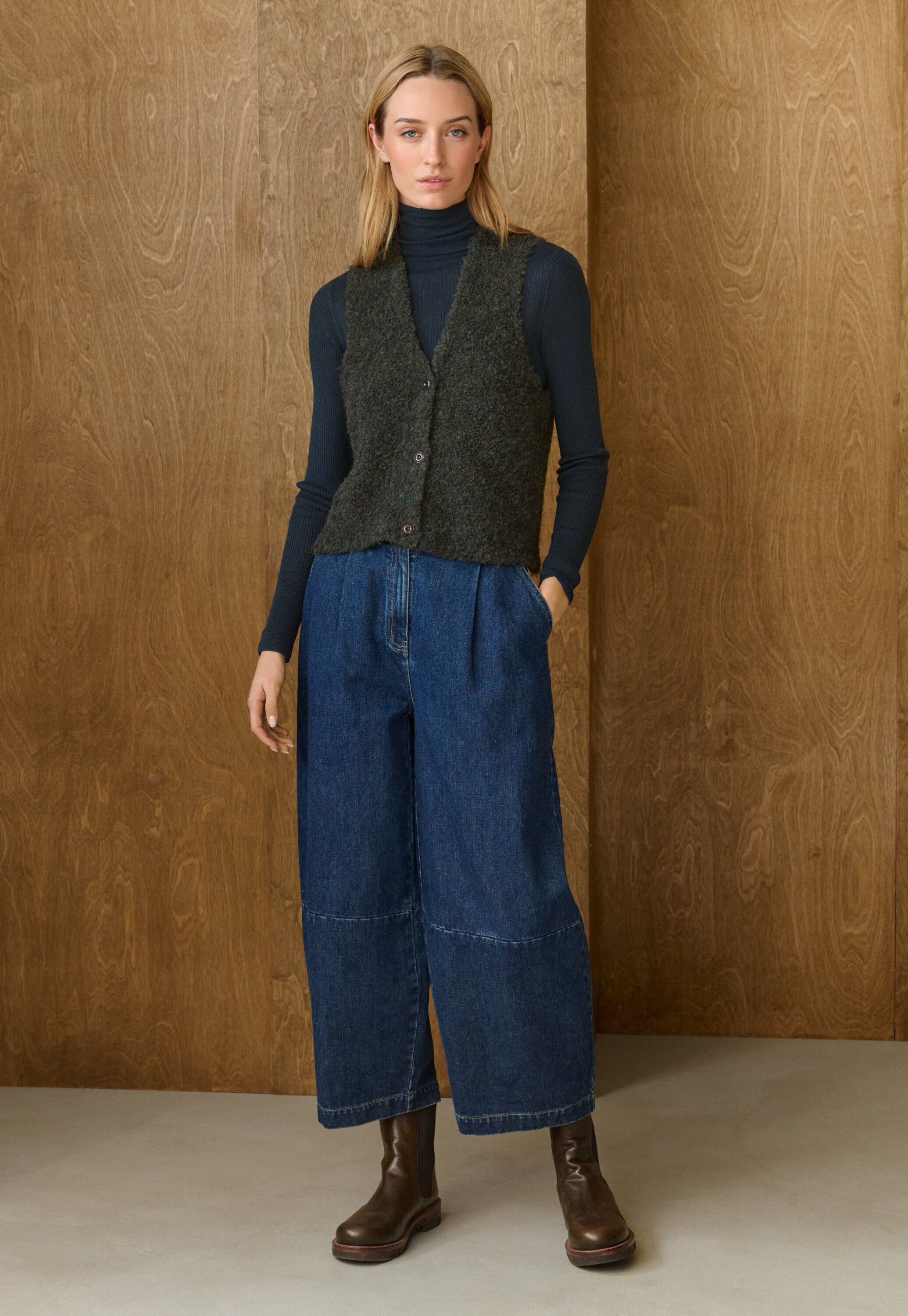 Boucl&eacute;-Strickweste