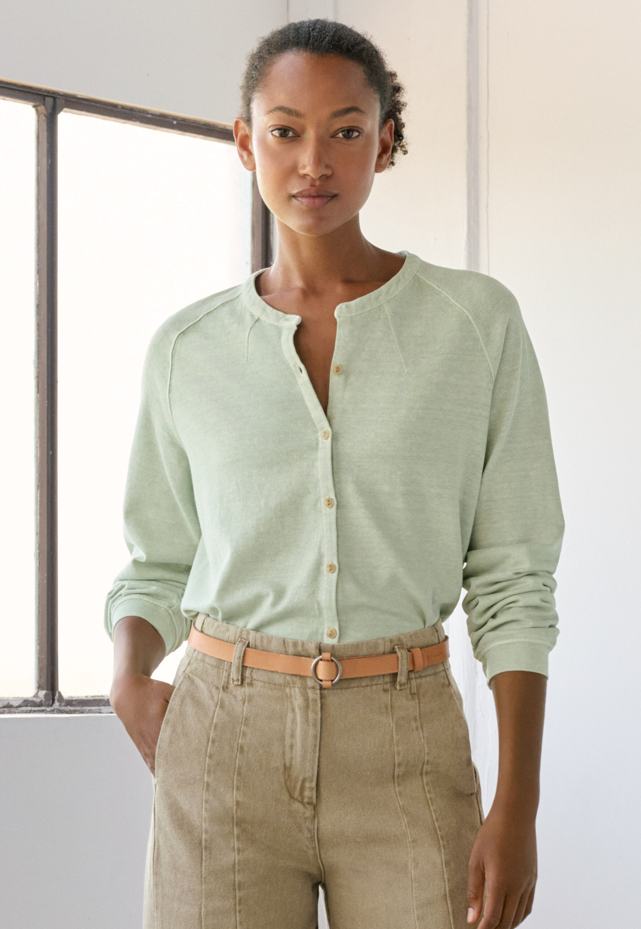 Jersey-Bluse