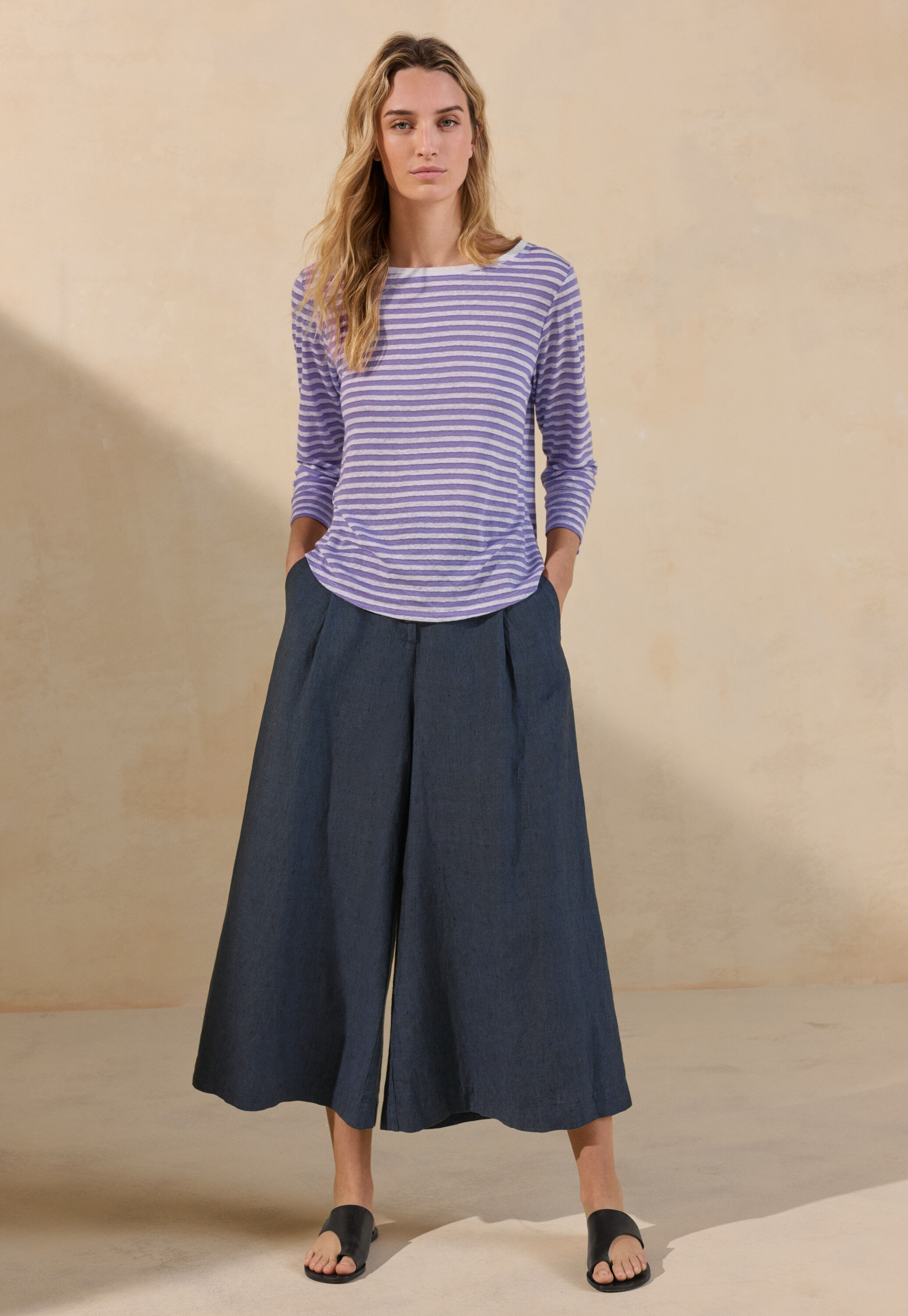 Culotte mit Faltenfront