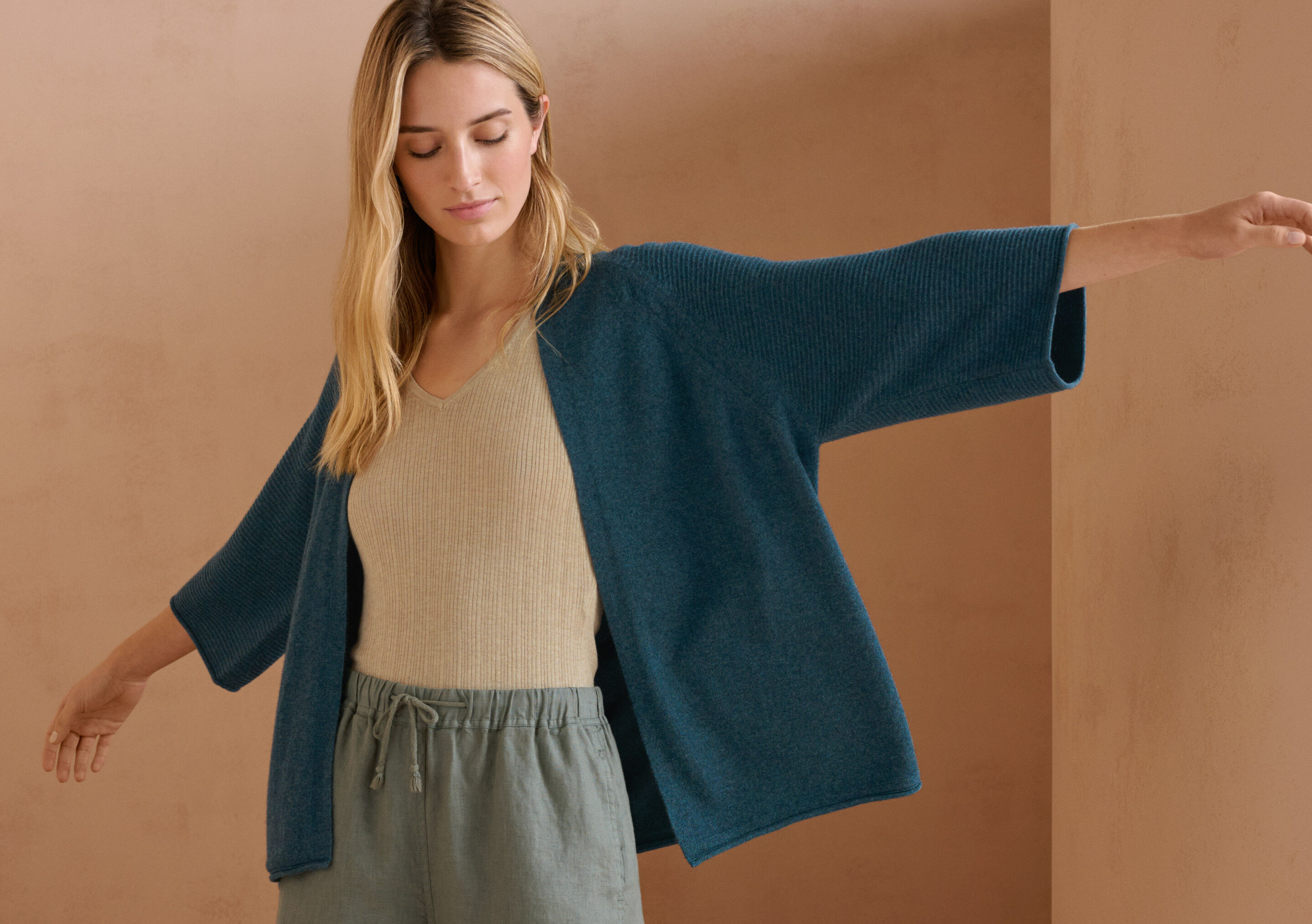 Cardigan im Kimono-Stil
