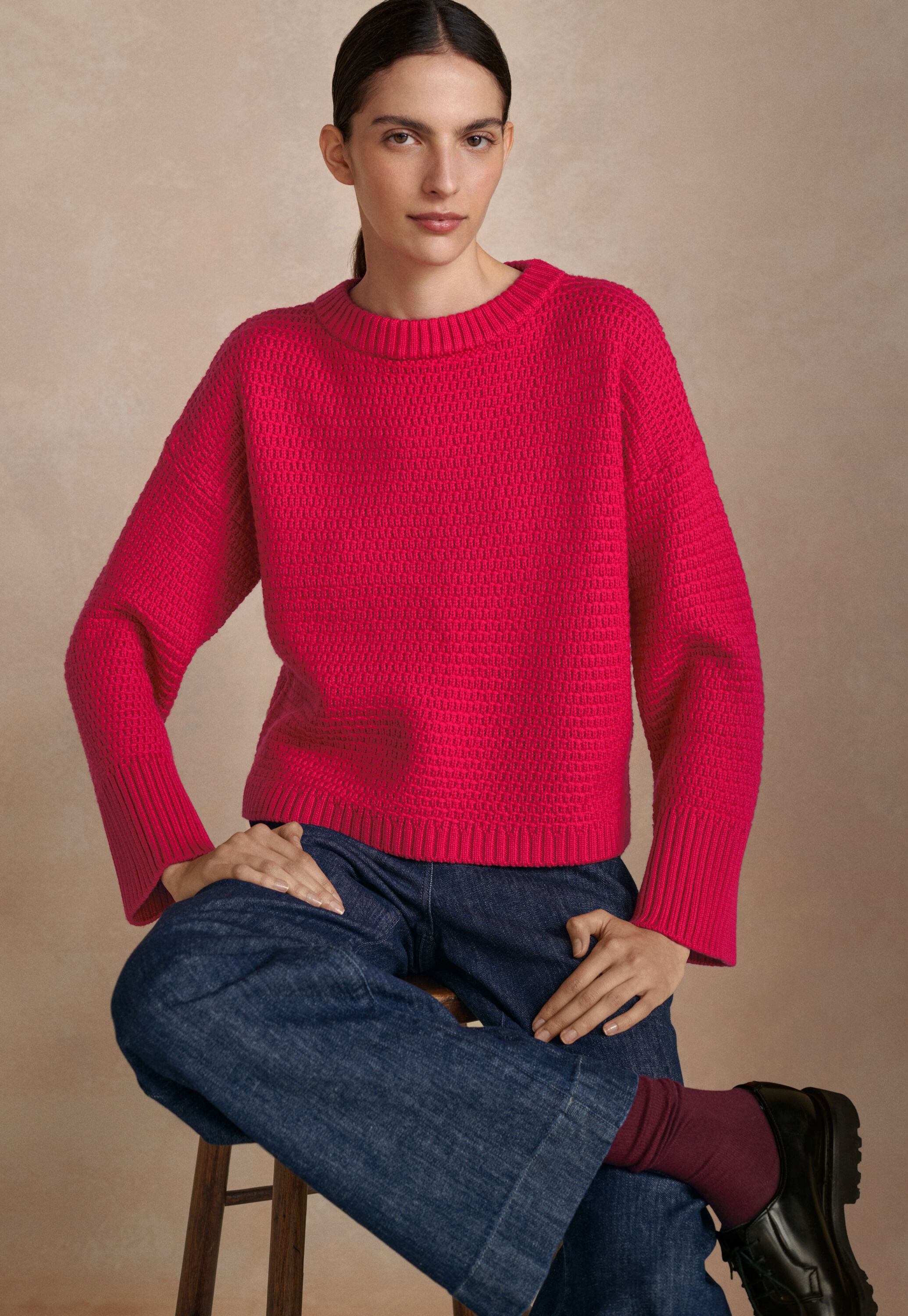 Pullover im Fangmuster