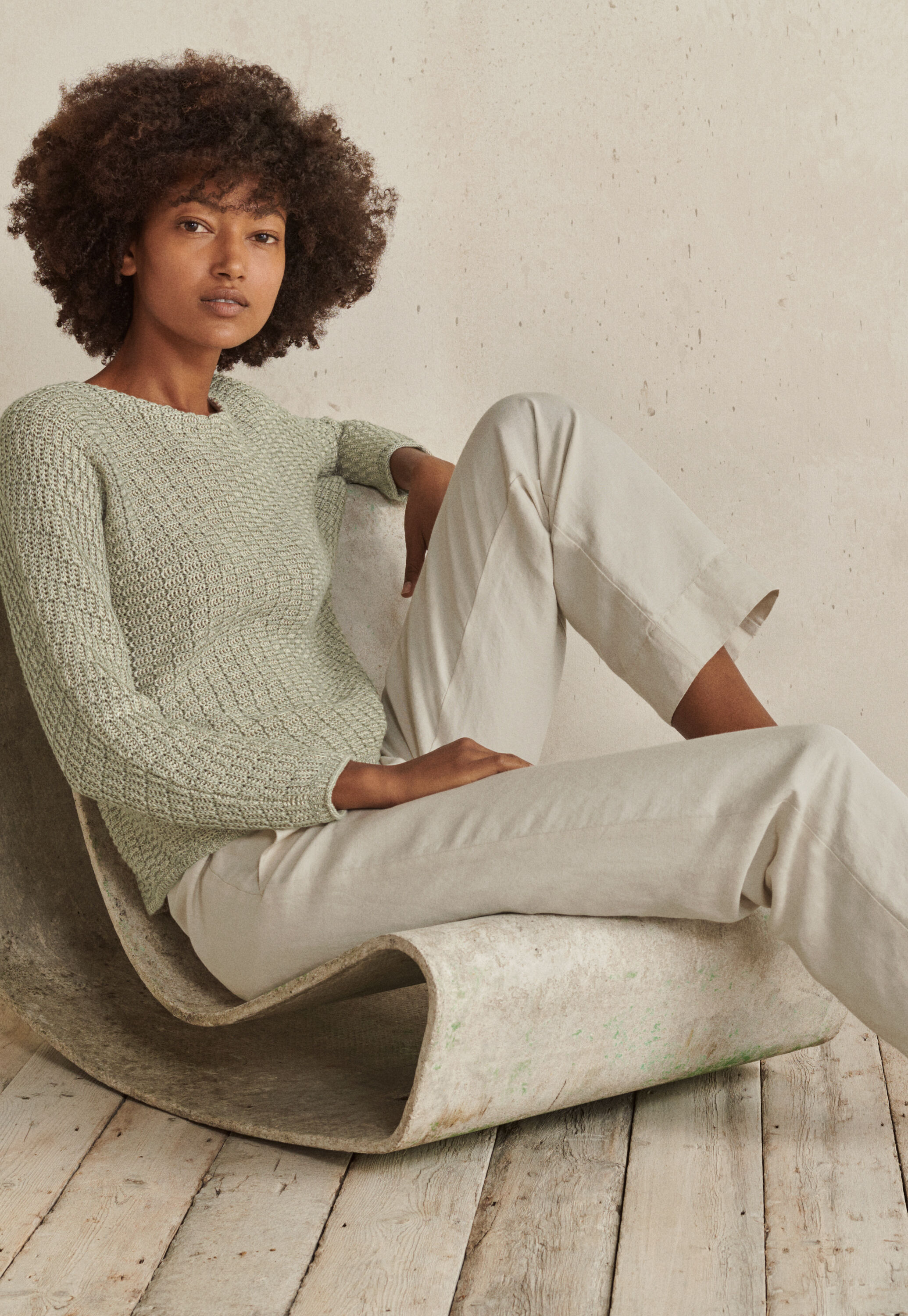 Gerippter Pullover