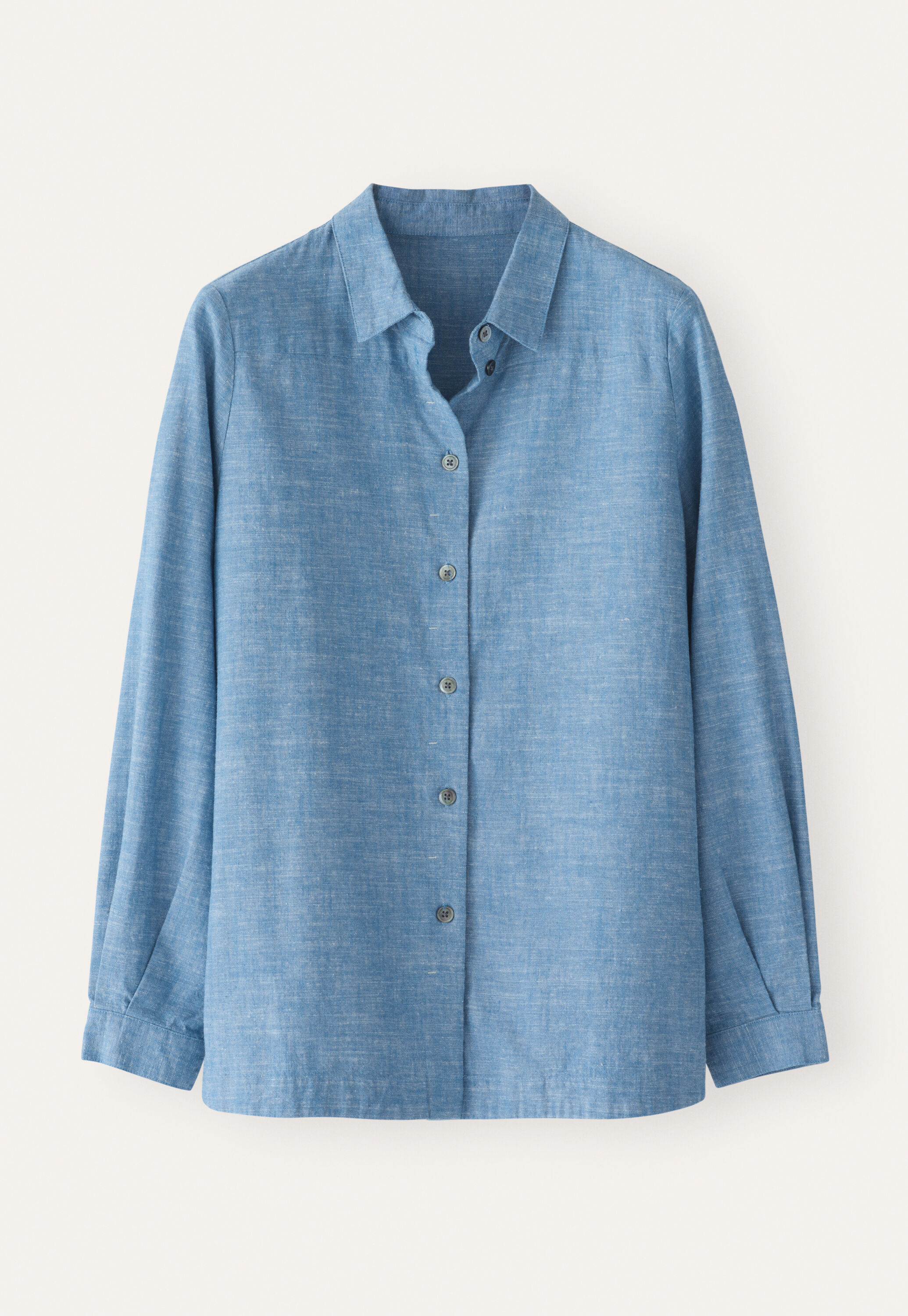 Overshirt mit geschwungenem Saum