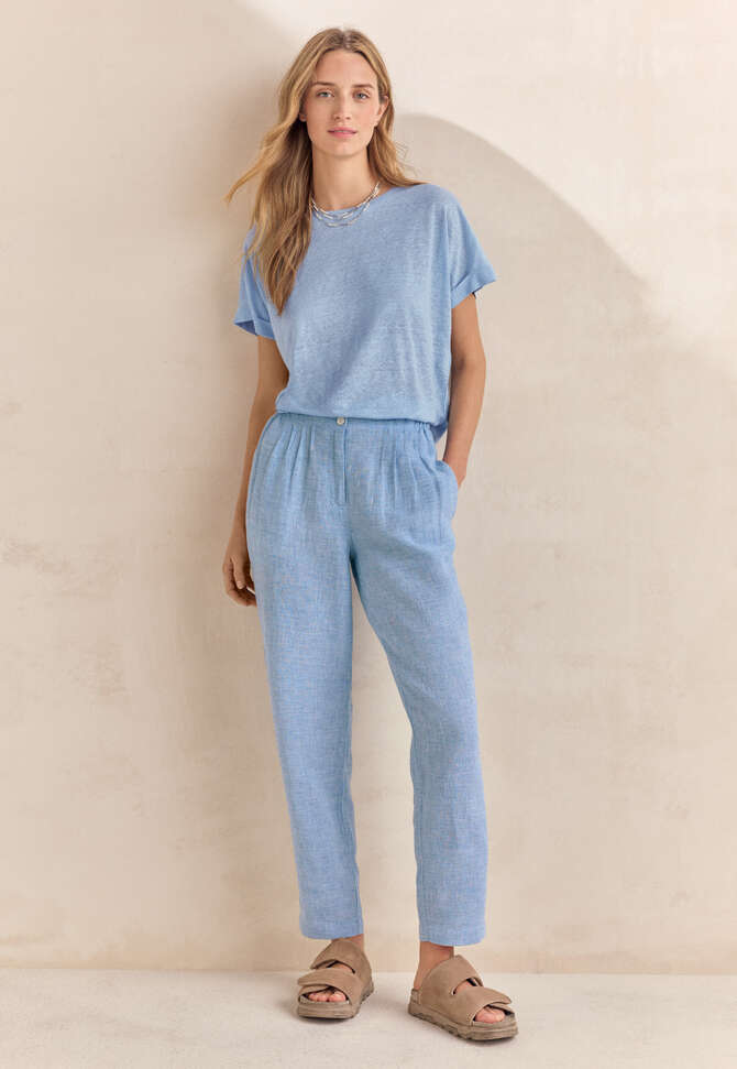 Schmal zulaufende Hose, Marineblau, completeTheLook