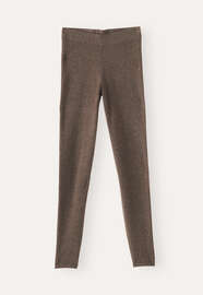 Leggings, Erdbraun, webstill