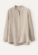 Striped shirt with peplum, Sand aqua, webstill