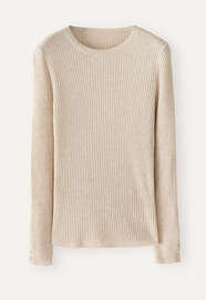 Ripppullover, Zartes Rehbraun, webstill
