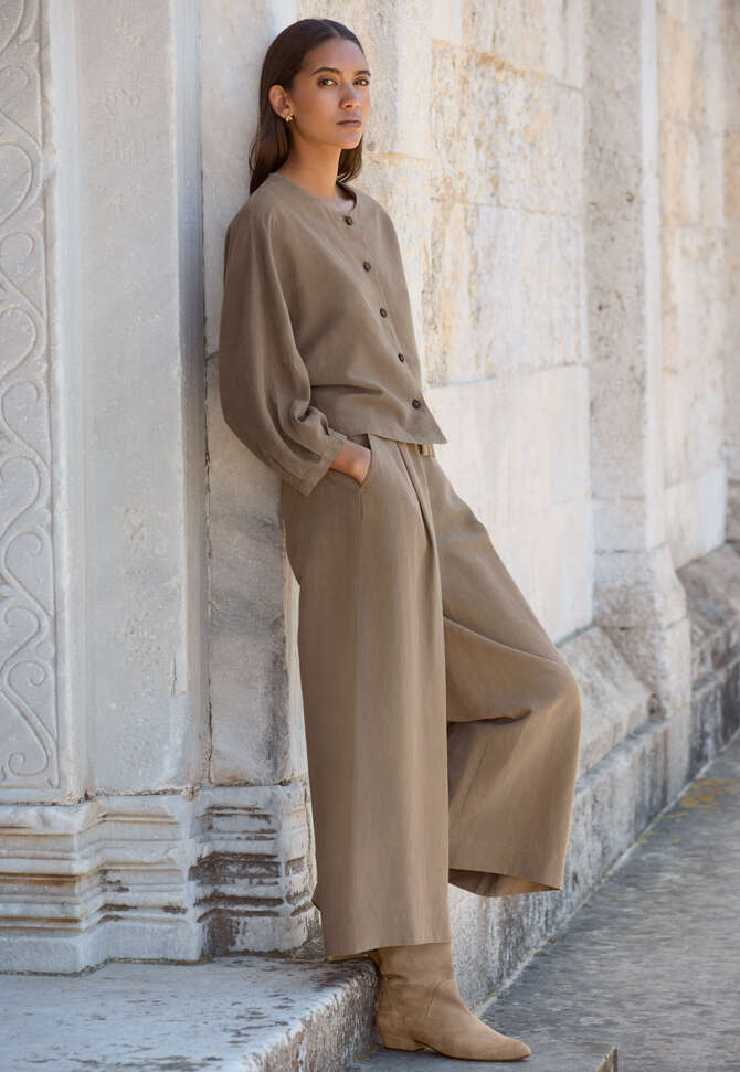 Jacke mit Dolman-&Auml;rmeln, Taupe-Braun, completeTheLook
