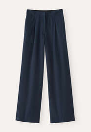 Bundfaltenhose, Petrol, webstill