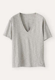 Gestreiftes T-shirt, Wolkenblau, webstill