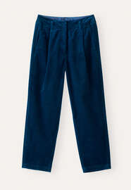 Bundfaltenhose, Aquamarinblau, webstill