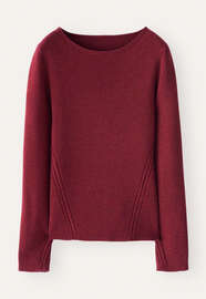 Pullover mit Rundhalsausschnitt, Cranberry, webstill