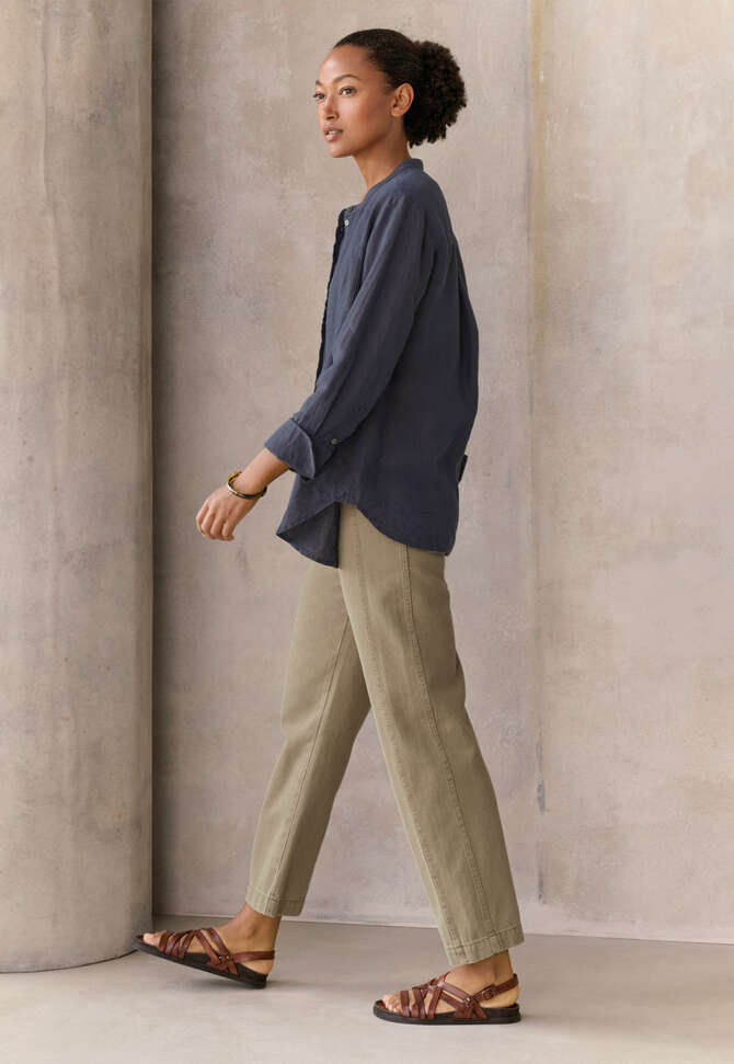 Schmale, k&uuml;rzere Jeans, Dunkeloliv, completeTheLook
